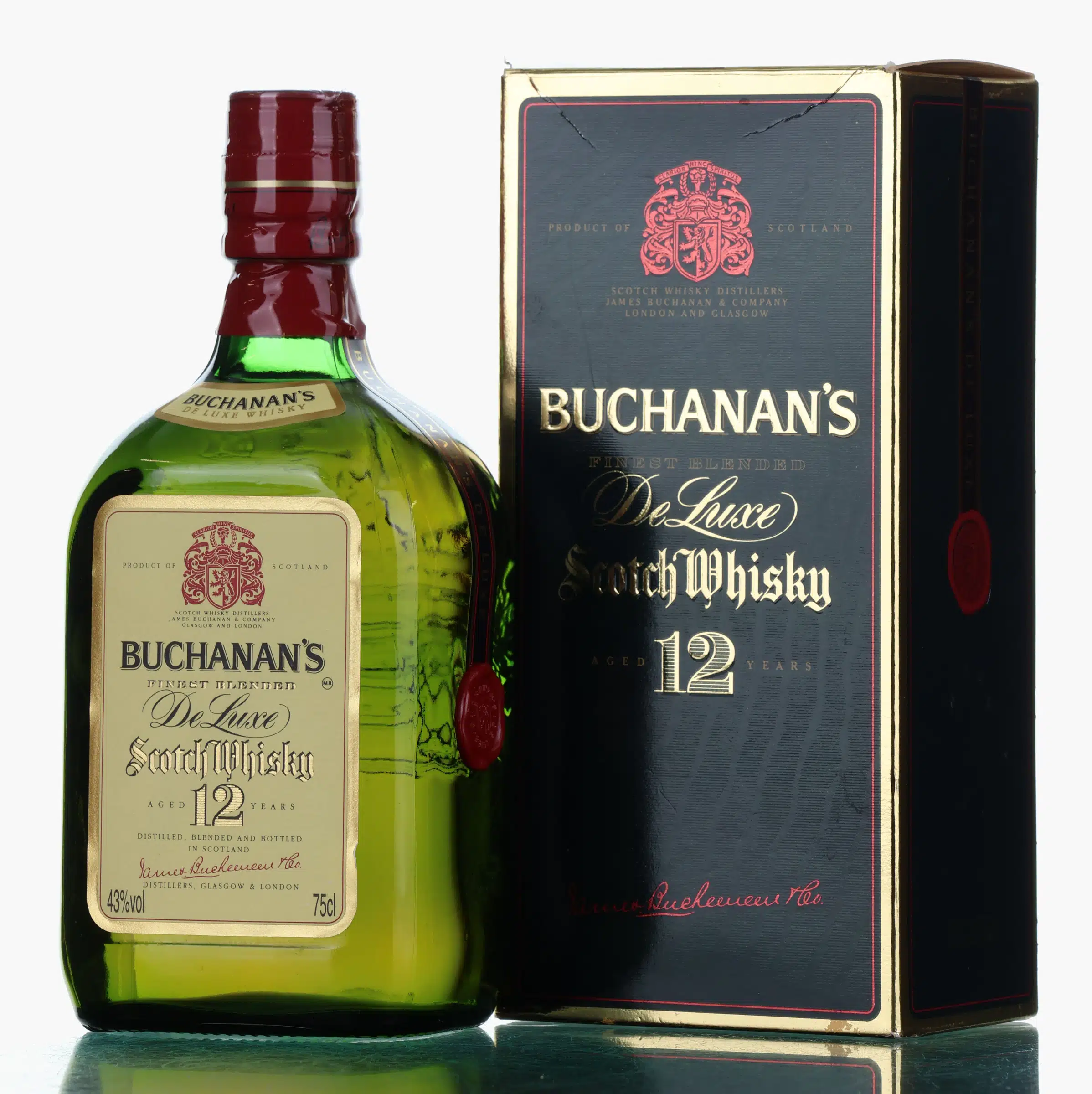 Buchanan's De Luxe 12 Year Old, Oak Cask, 43% whisky bottle
