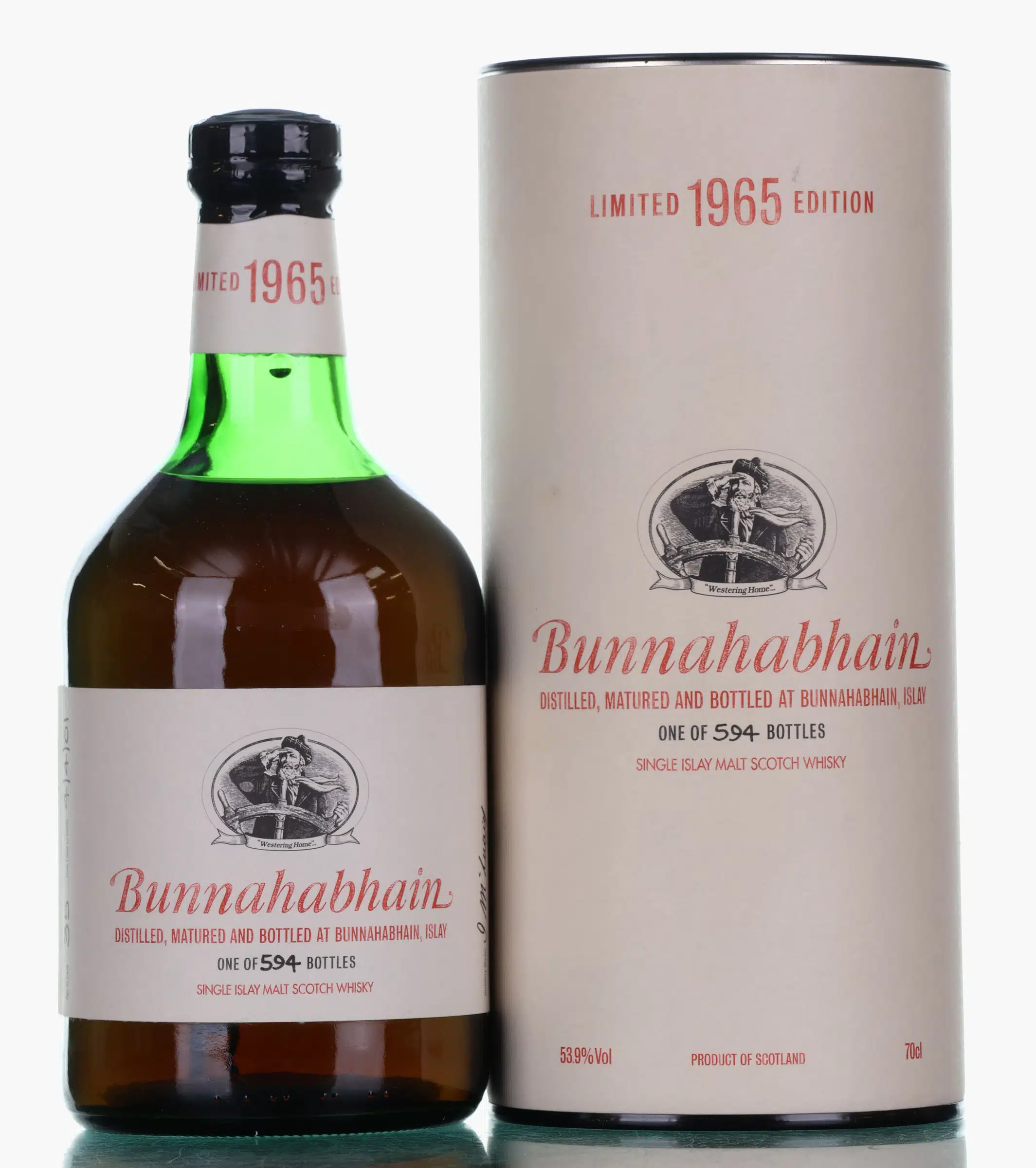 Bunnahabhain 1965 Limited Edition 35 Year Old, Sherry Cask, Cask #7159, 2001, 53.9% whisky bottle