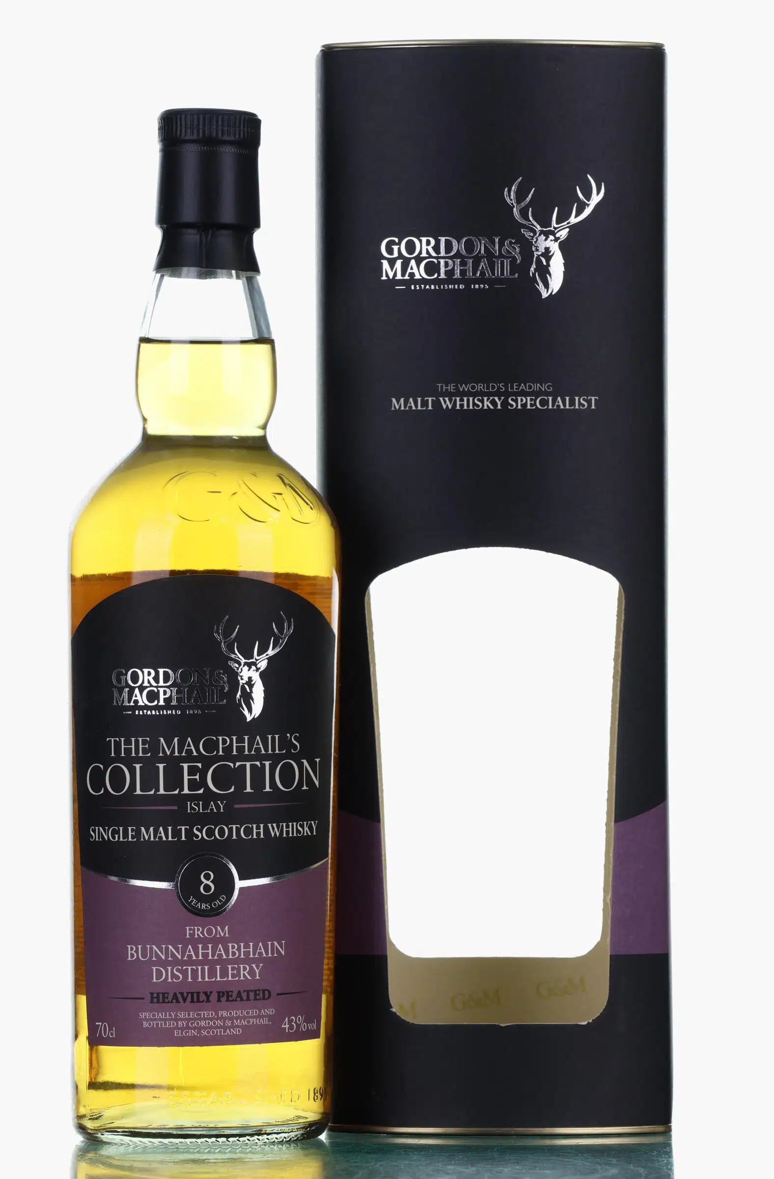 Bunnahabhain The MacPhail's Collection 8 Year Old, Refill Sherry Cask, 2006, Gordon & MacPhail, 43% whisky bottle
