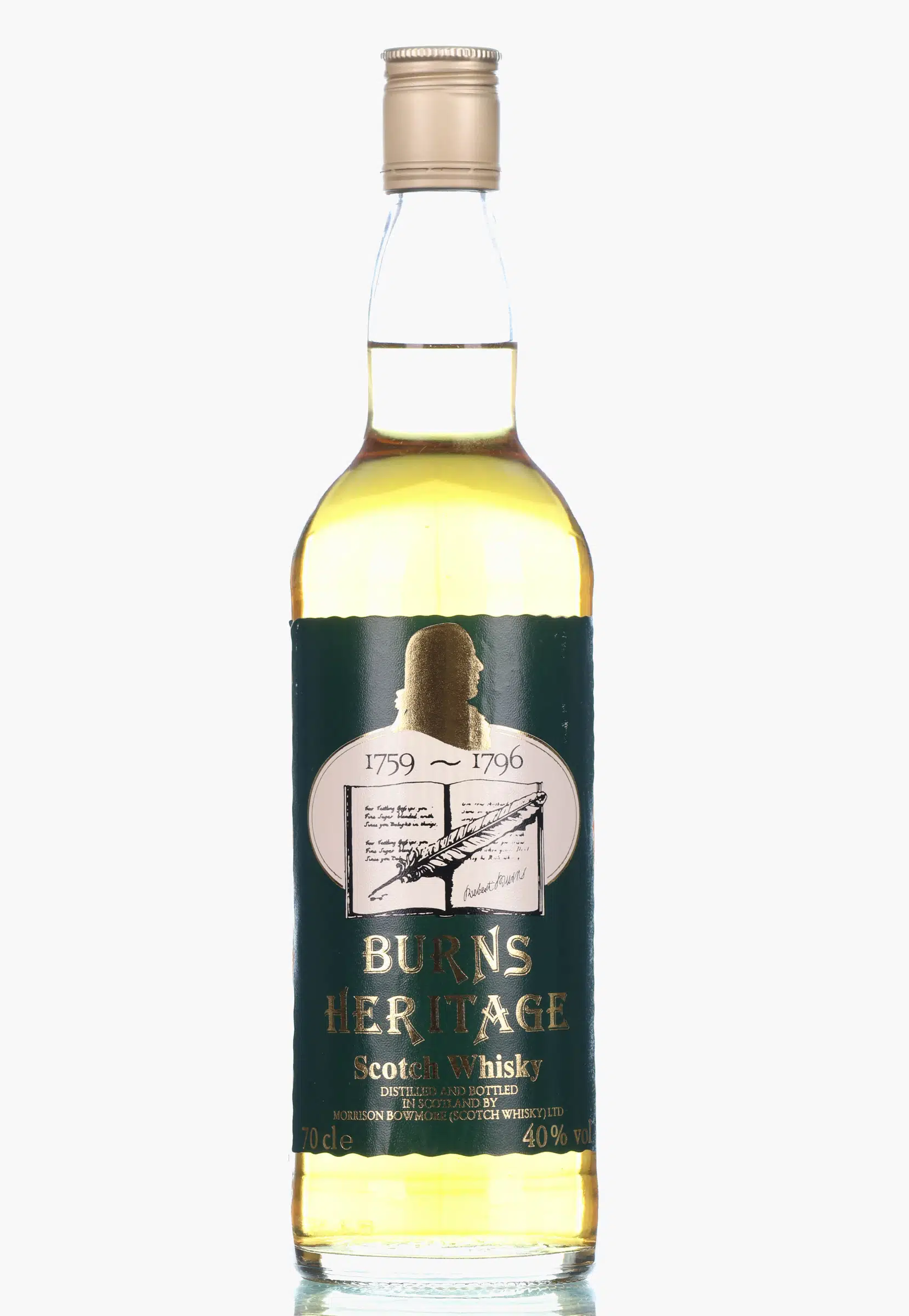 Burns Heritage Scotch Whisky, 40% whisky bottle
