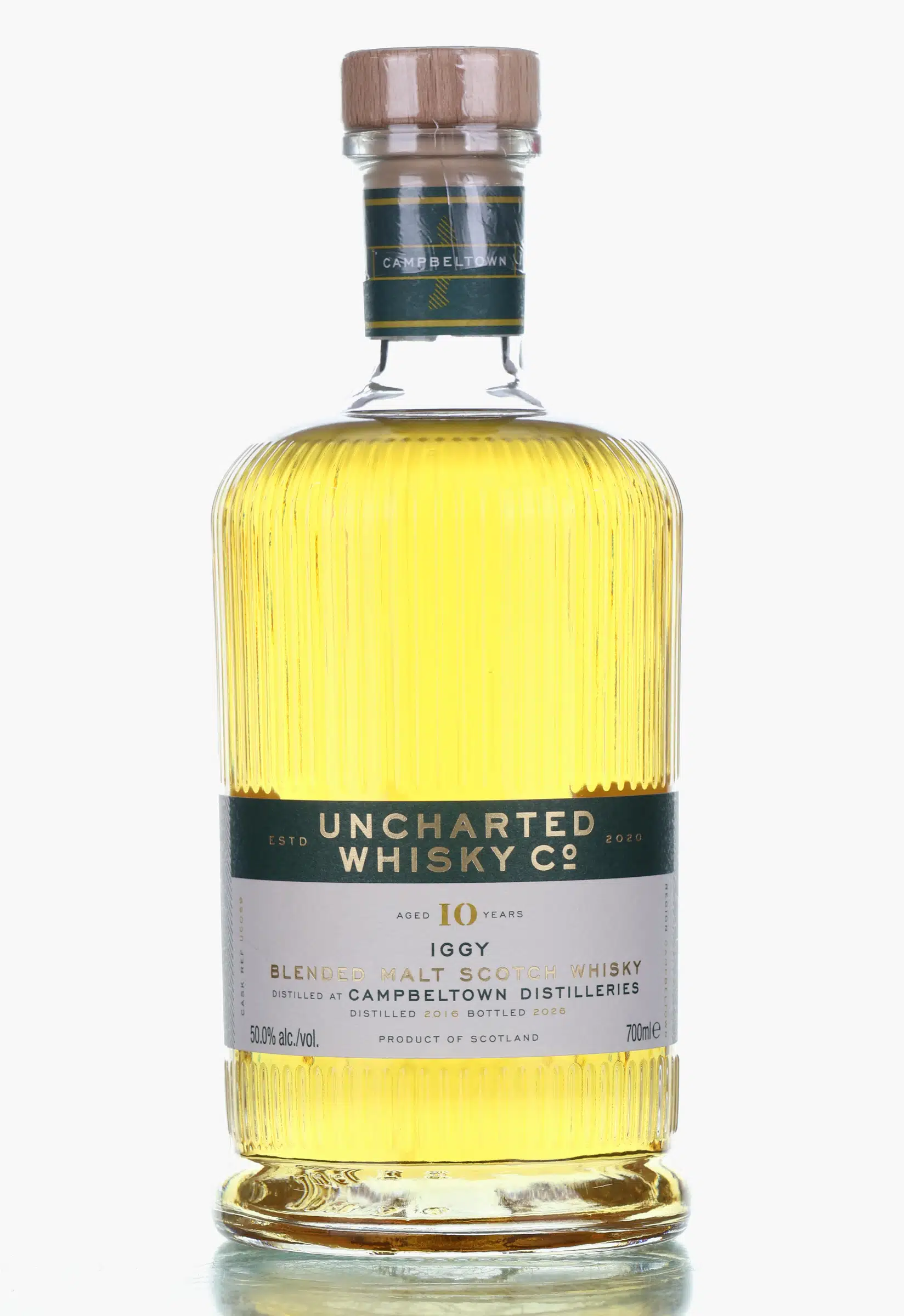Campbeltown Blended Malt 10 Year Old, Bourbon Cask, Cask #UC00010, 2016, Uncharted Whisky Co., 50% whisky bottle