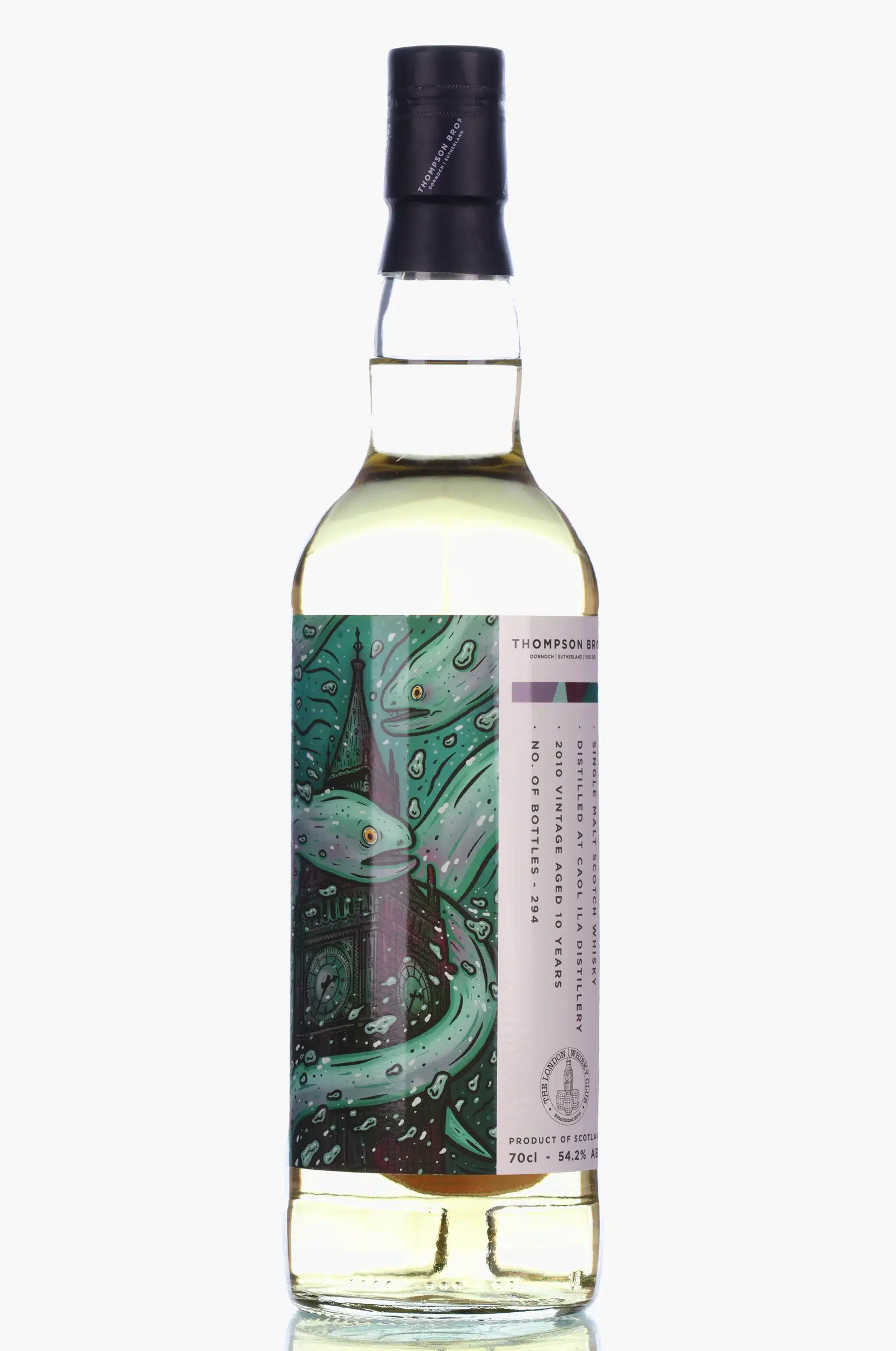 Caol Ila for The London Whisky Club 10 Year Old, 2010, Thompson Bros, 54.2% whisky bottle