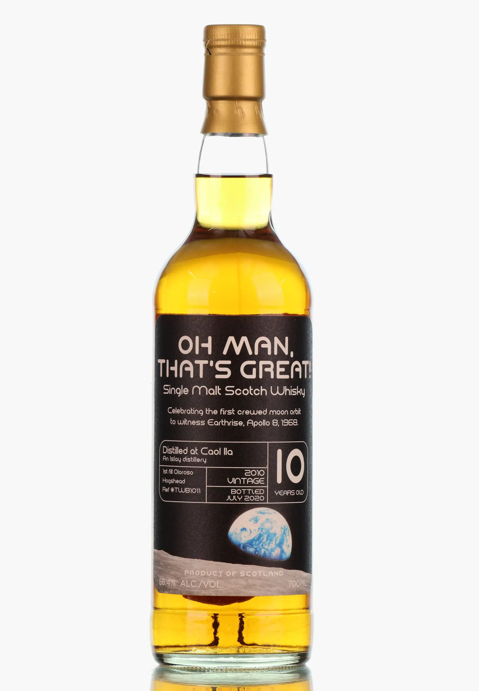 Caol Ila Oh Man, That's Great! 10 Year Old, Hogshead Cask, Cask #317794, 2010, The Whisky Barrel, 56.4% whisky bottle