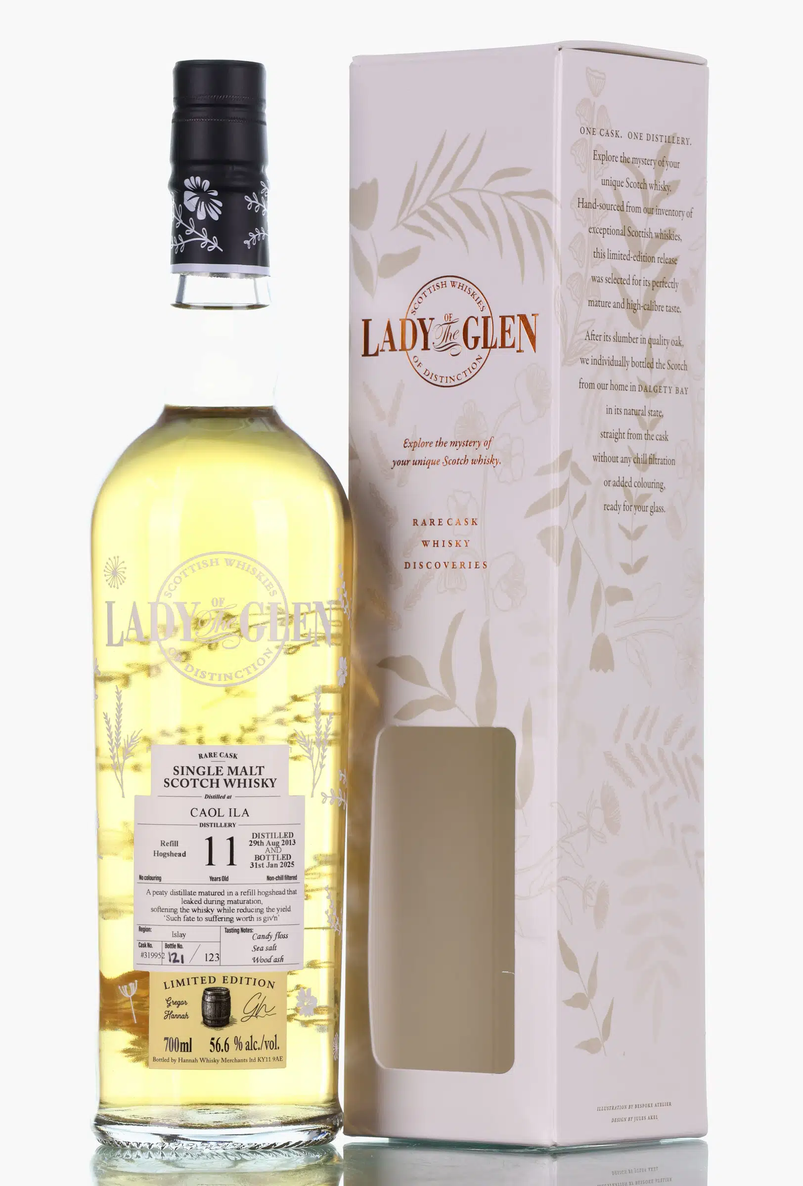 Caol Ila Rare Cask 11 Year Old, Hogshead Cask, Cask #319952, 2013, Lady of the Glen, 56.6% whisky bottle