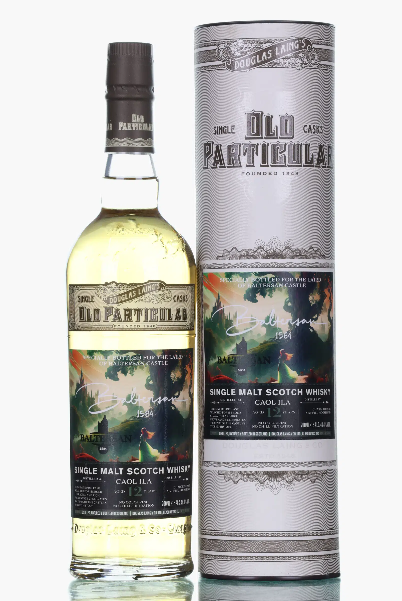 Caol Ila 12 Years Old 2010 Baltersan Castle Douglas Laing's Old Particular Single Cask, Hogshead Cask, Cask #1584, 2010, Douglas Laing, 48.4% whisky bottle