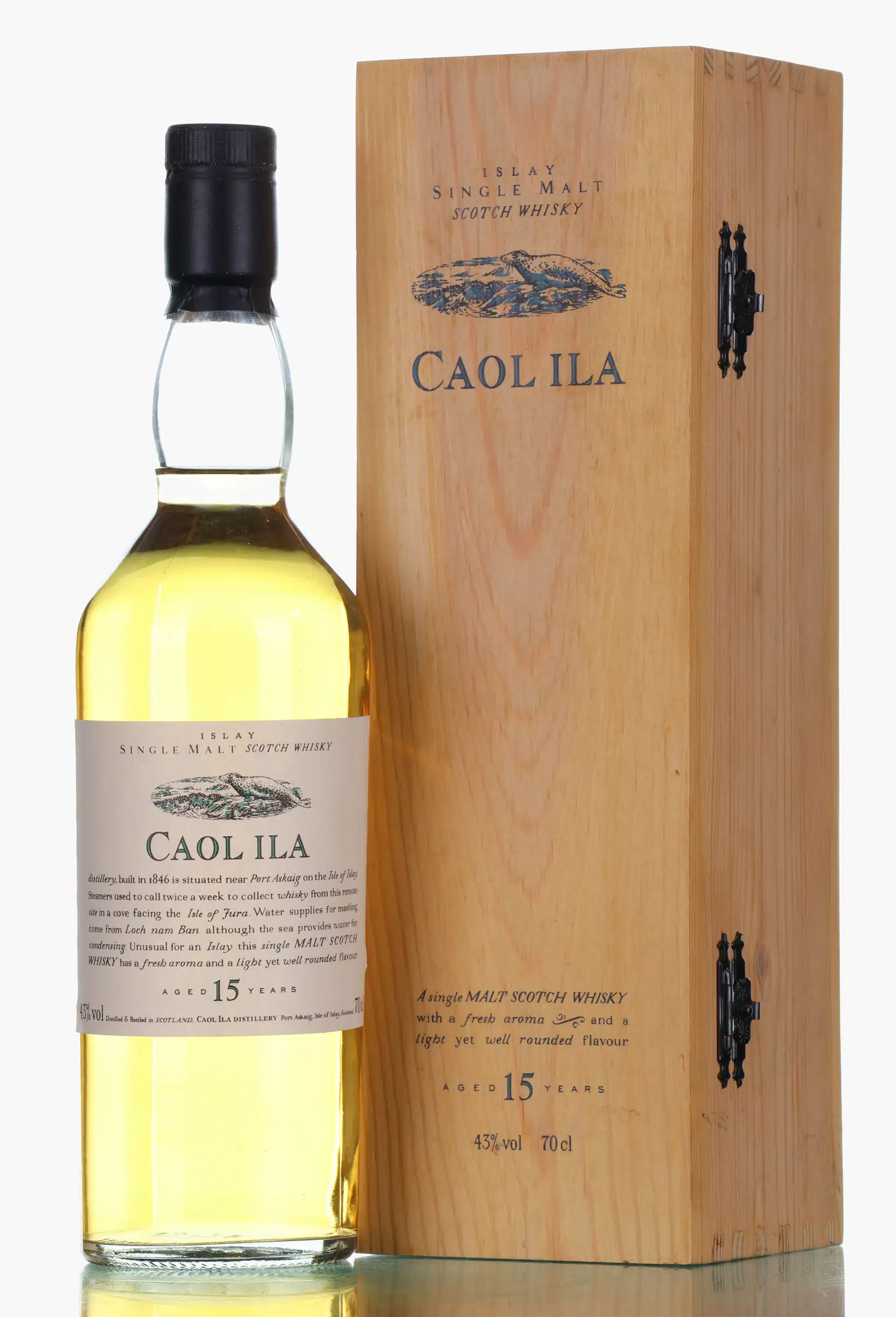 Caol Ila Flora & Fauna 15 Year Old, Oak Cask, 43% whisky bottle
