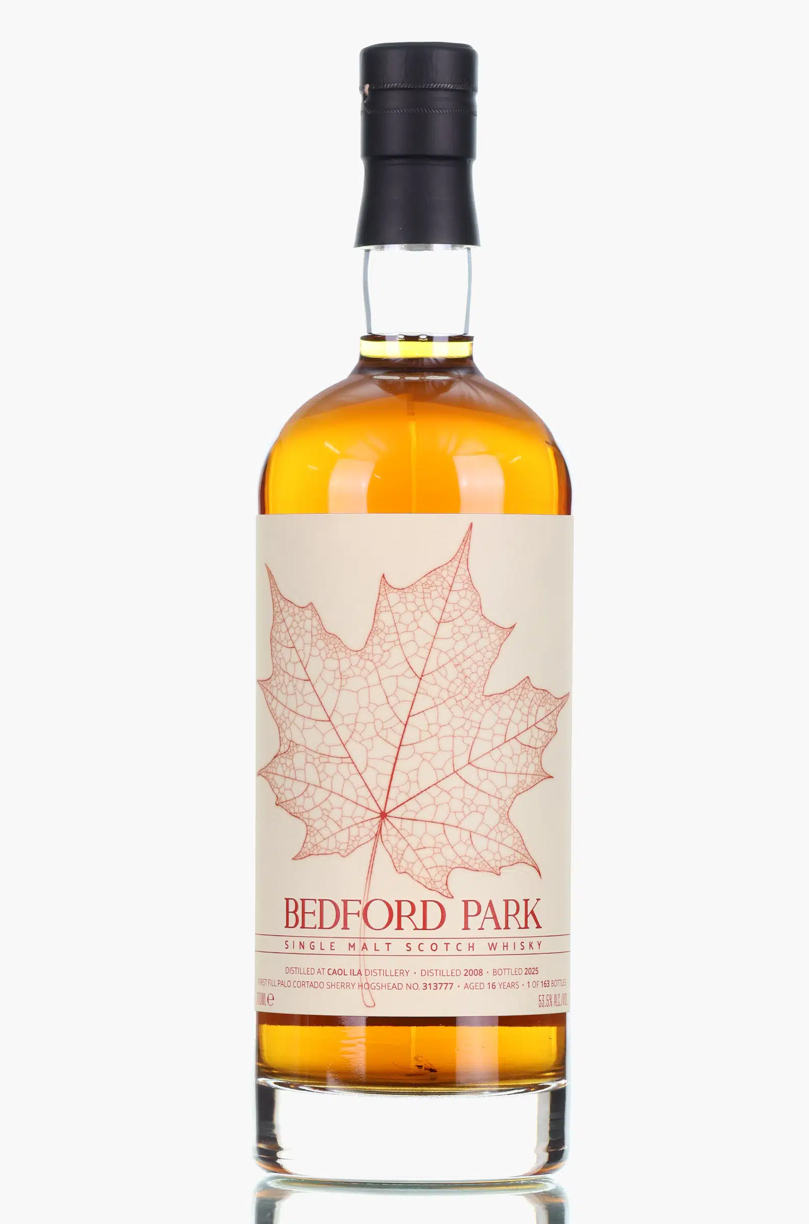 Caol Ila Bedford Park 16 Year Old, Palo Cortado Sherry Hogshead Cask, Cask #313777, 2008, Bedford Park, 53.5% whisky bottle