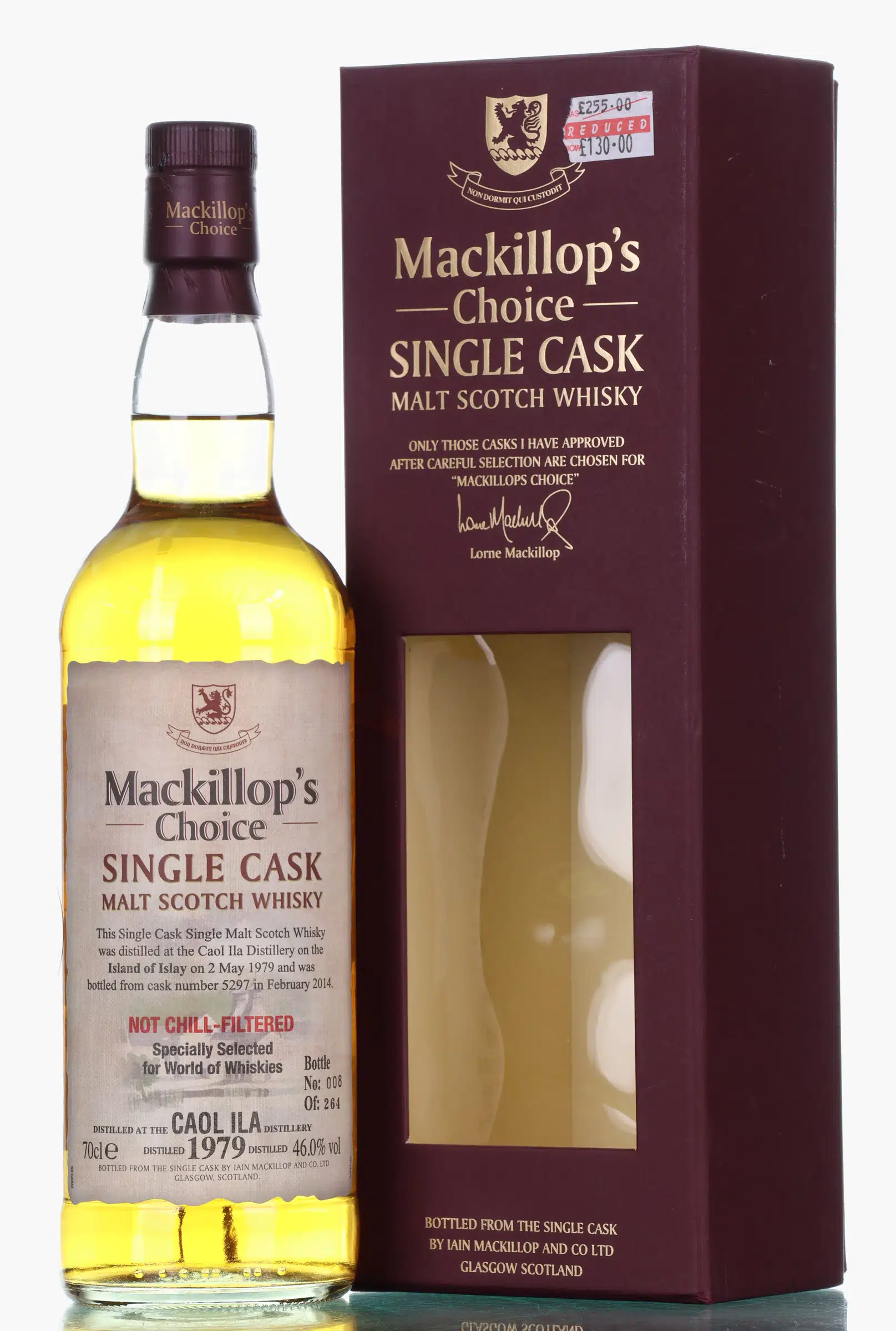 Caol Ila Mackillop's Choice Single Cask 34 Year Old, Cask #5297, 1979, Iain Mackillop & Co Ltd, 46% whisky bottle