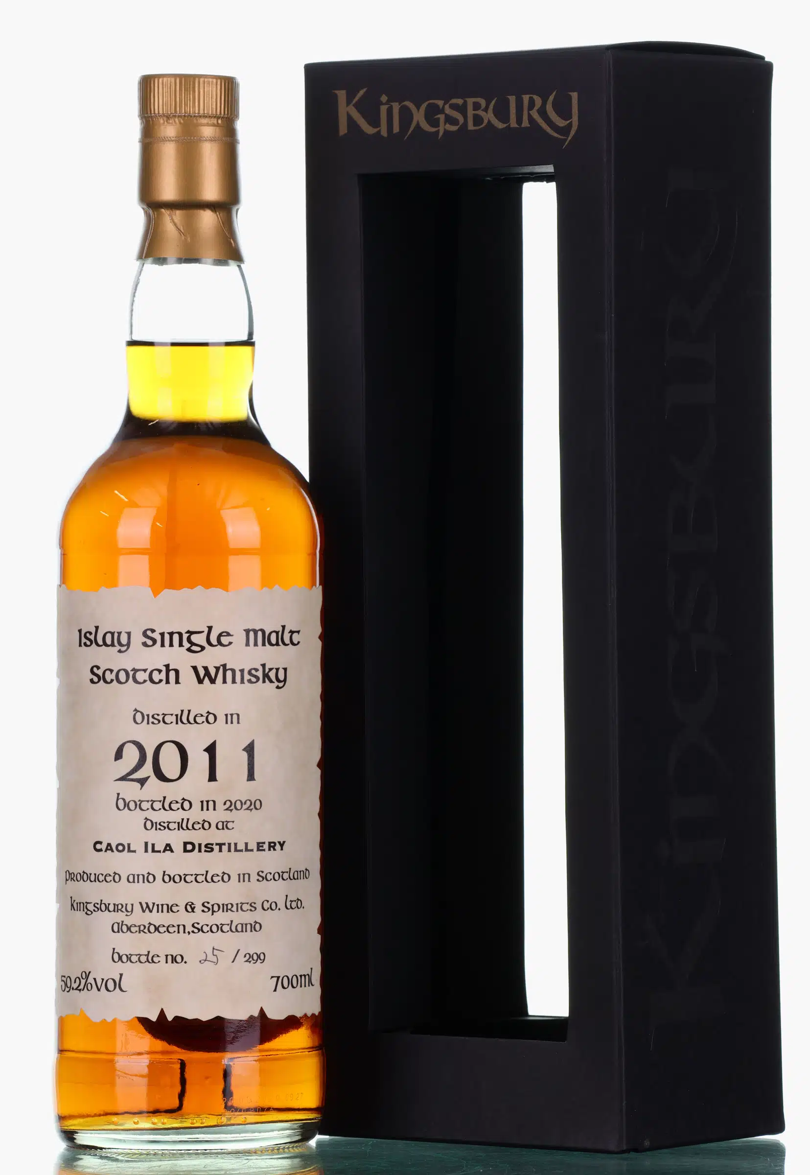 Caol Ila 2011 9 Year Old, Oloroso Hogshead Cask, Cask #5836, 2011, Kingsbury, 59.2% whisky bottle