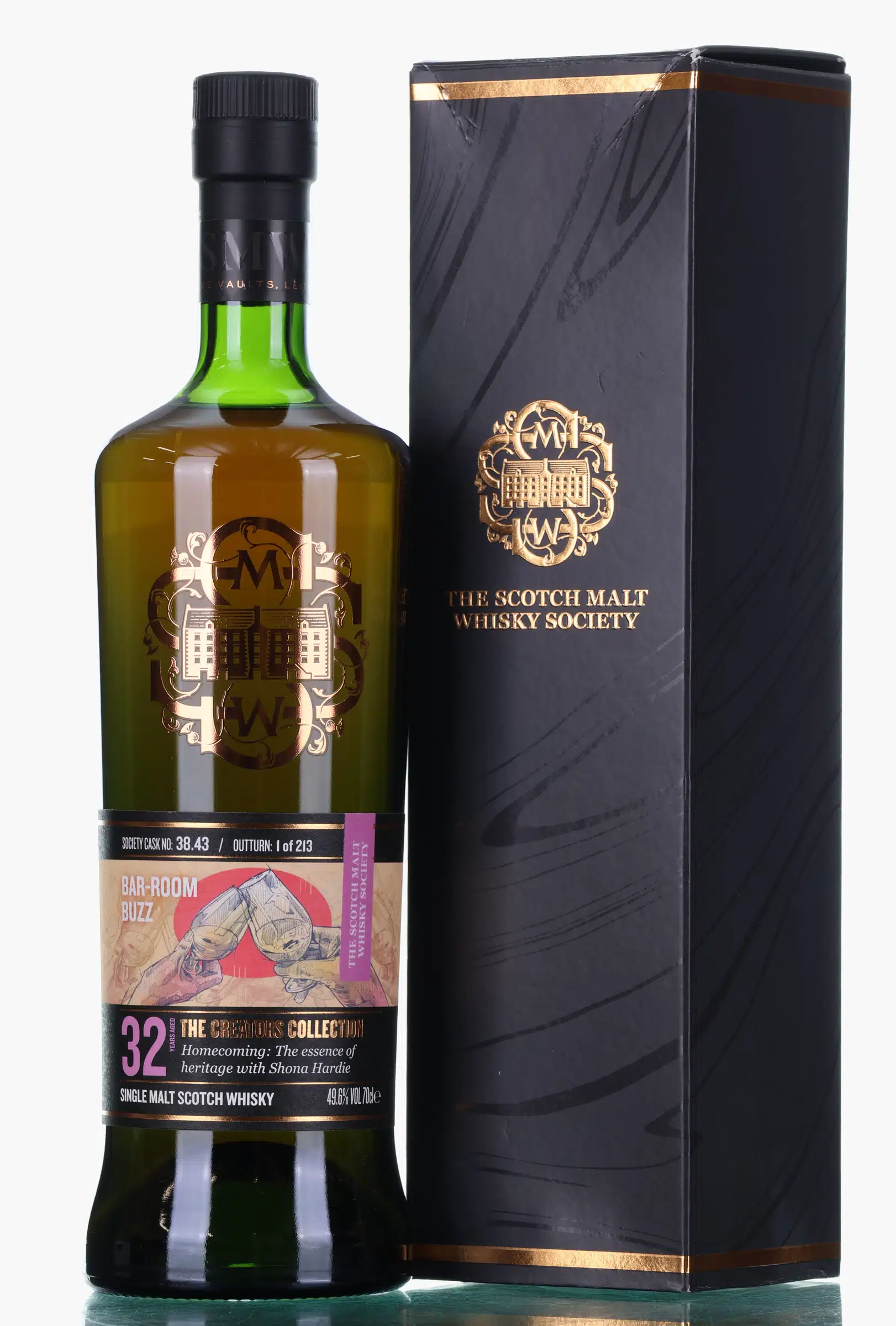 SMWS 38.43 Caperdonich 32 Year Old The Creators Collection, First Fill PX Barrique Cask, Cask #38.43, 1992, The Scotch Malt Whisky Society, 49.6% whisky bottle