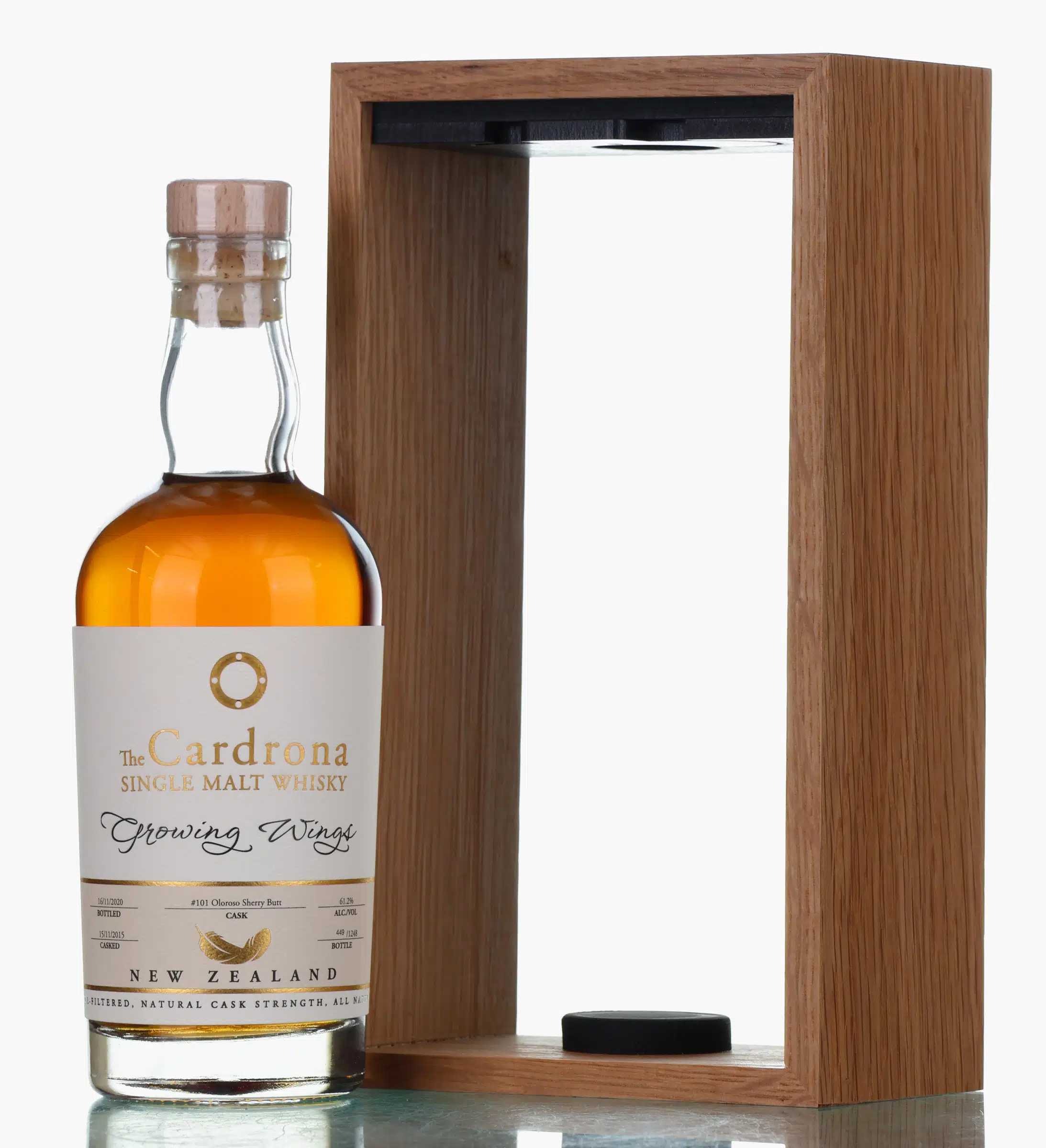 Cardrona Growing Wings 5 Year Old, Sherry Cask, Cask #101, 2020, 61.2% whisky bottle