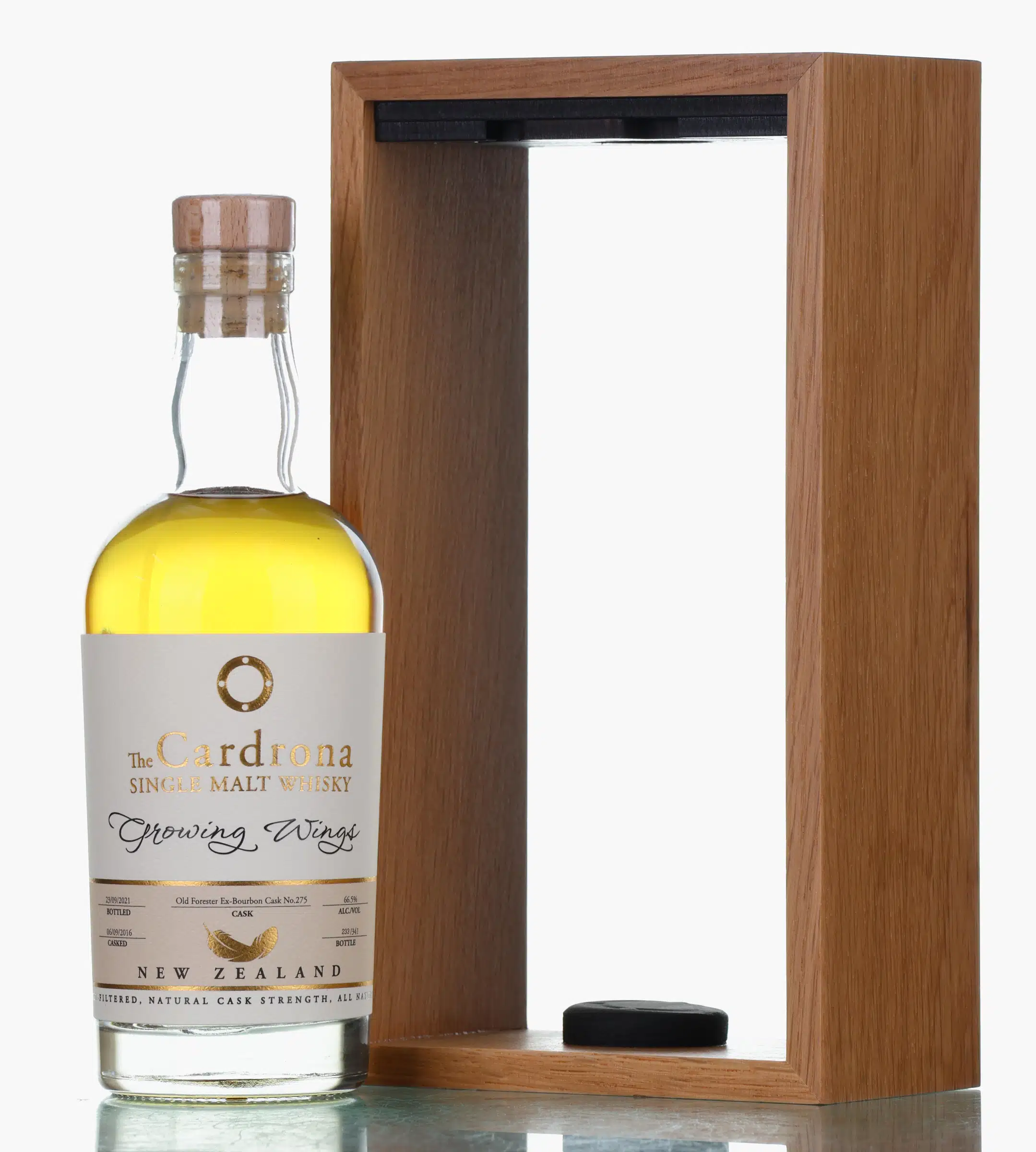 Cardrona Growing Wings 5 Year Old, Bourbon Cask, Cask #275, 2021, 66.5% whisky bottle