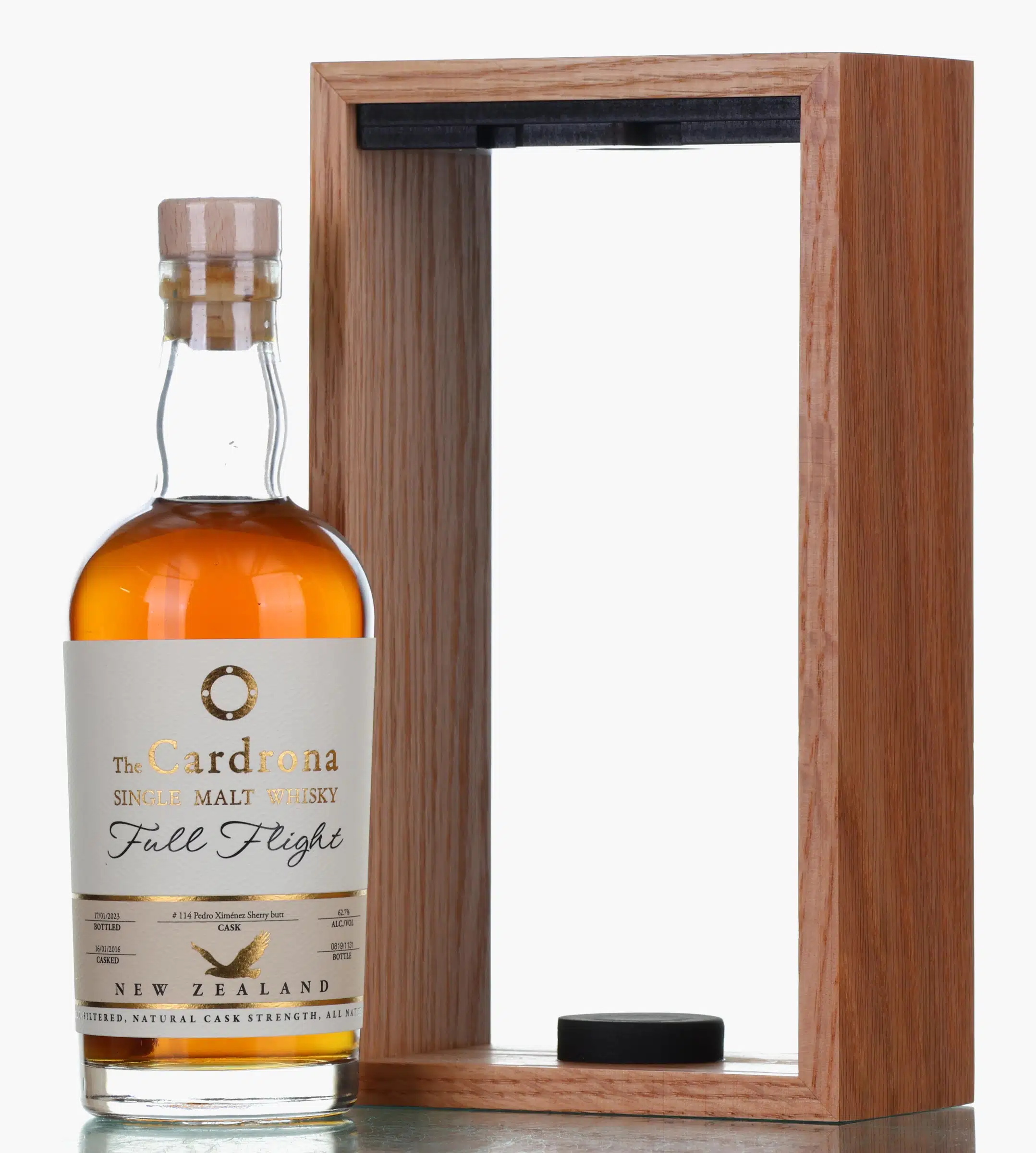 Cardrona Full Flight 7 Year Old, Sherry Cask, Cask #114, 2023, 62.7% whisky bottle