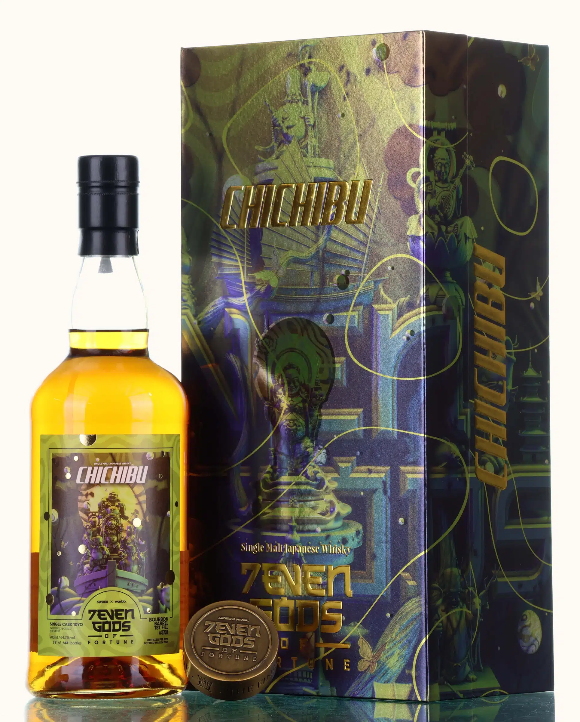 Chichibu 7even Gods of Fortune Takarabune 10 Year Old, Bourbon Cask, Cask #5731, 2026, 64.7% whisky bottle