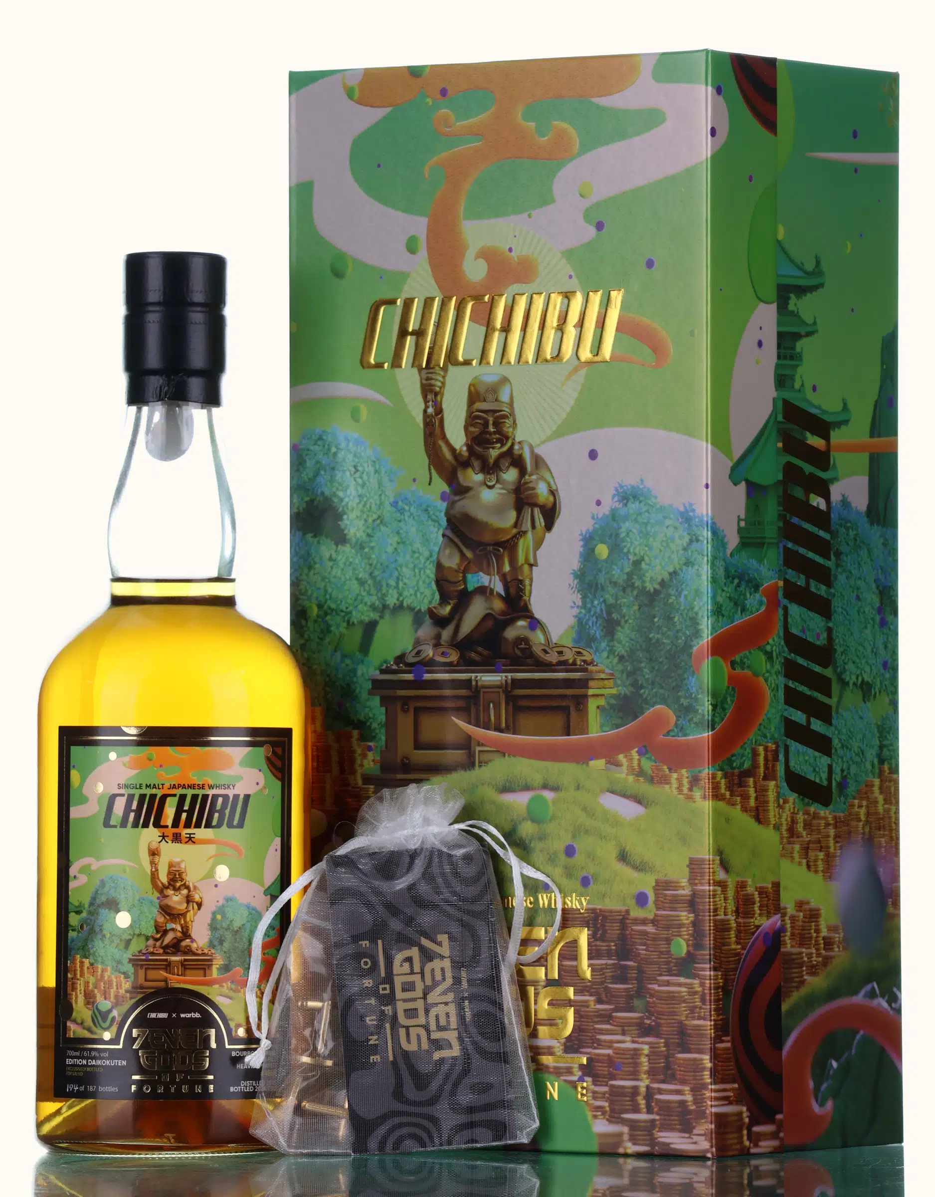 Chichibu Seven Gods Of Fortune - Daikokuten 9 Year Old, Second-fill Bourbon Cask, Cask #4664, 2024, 61.9% whisky bottle