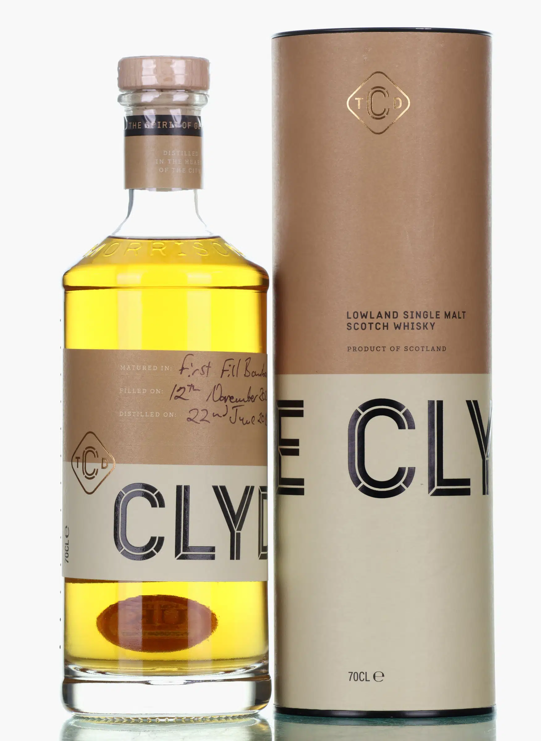 Clydeside 4 Year Old, Bourbon Cask, Cask #1029, 2018, 61.6% whisky bottle