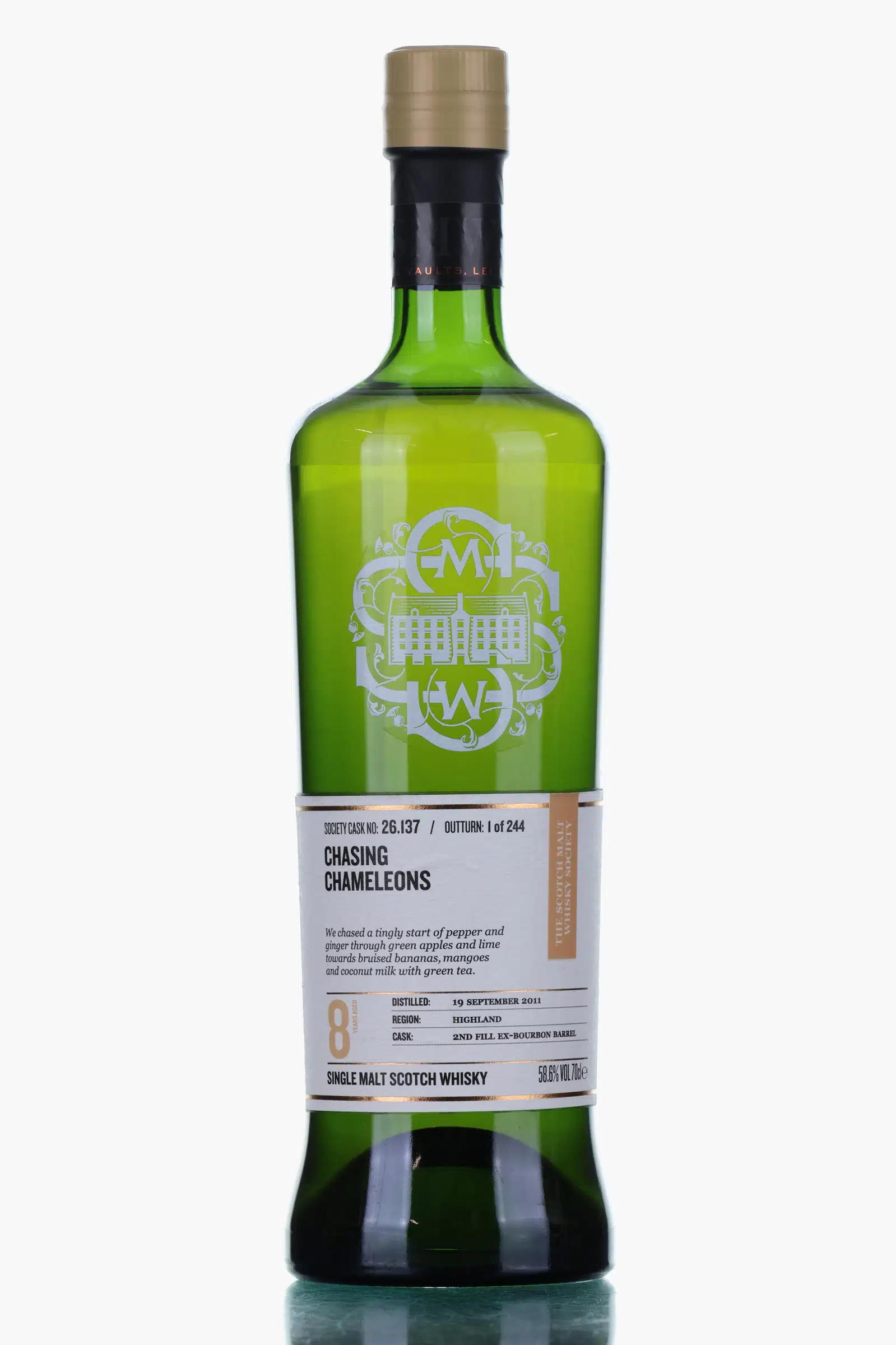 Clynelish 8 Years Old 2011 SMWS 26.137 | Chasing Chameleons, Bourbon Cask, Cask #26.137, 2011, The Scotch Malt Whisky Society, 58.6%