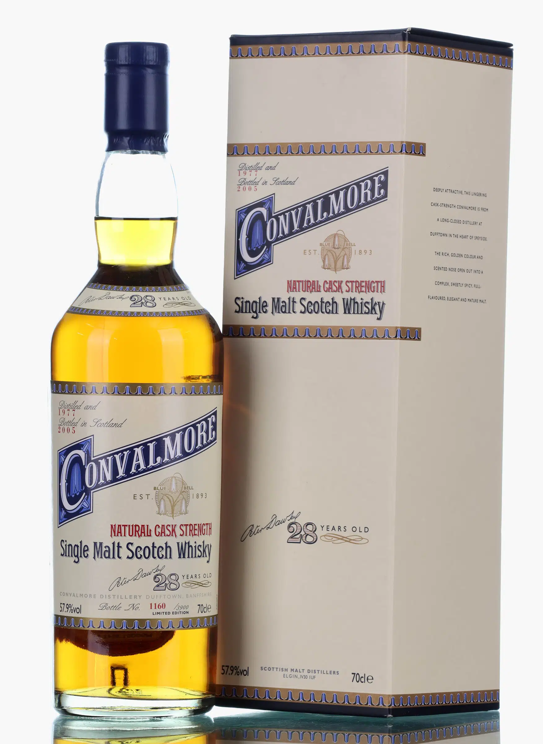 Convalmore Natural Cask Strength 28 Year Old, Refill Cask, 2005, 57.9% whisky bottle