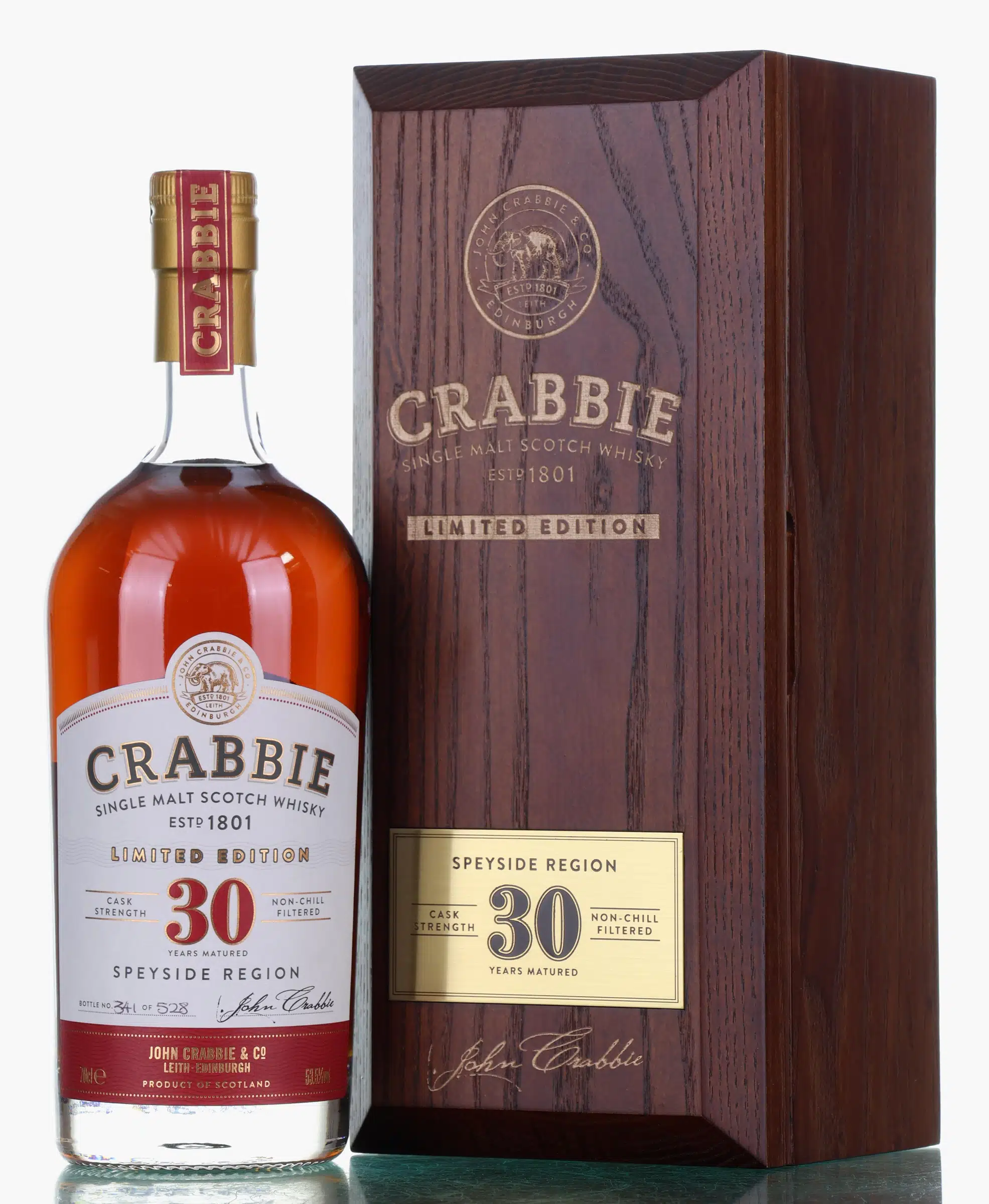 Macallan Crabbie 30 Year Old, Sherry Cask, 2019, John Crabbie, 53.5% whisky bottle