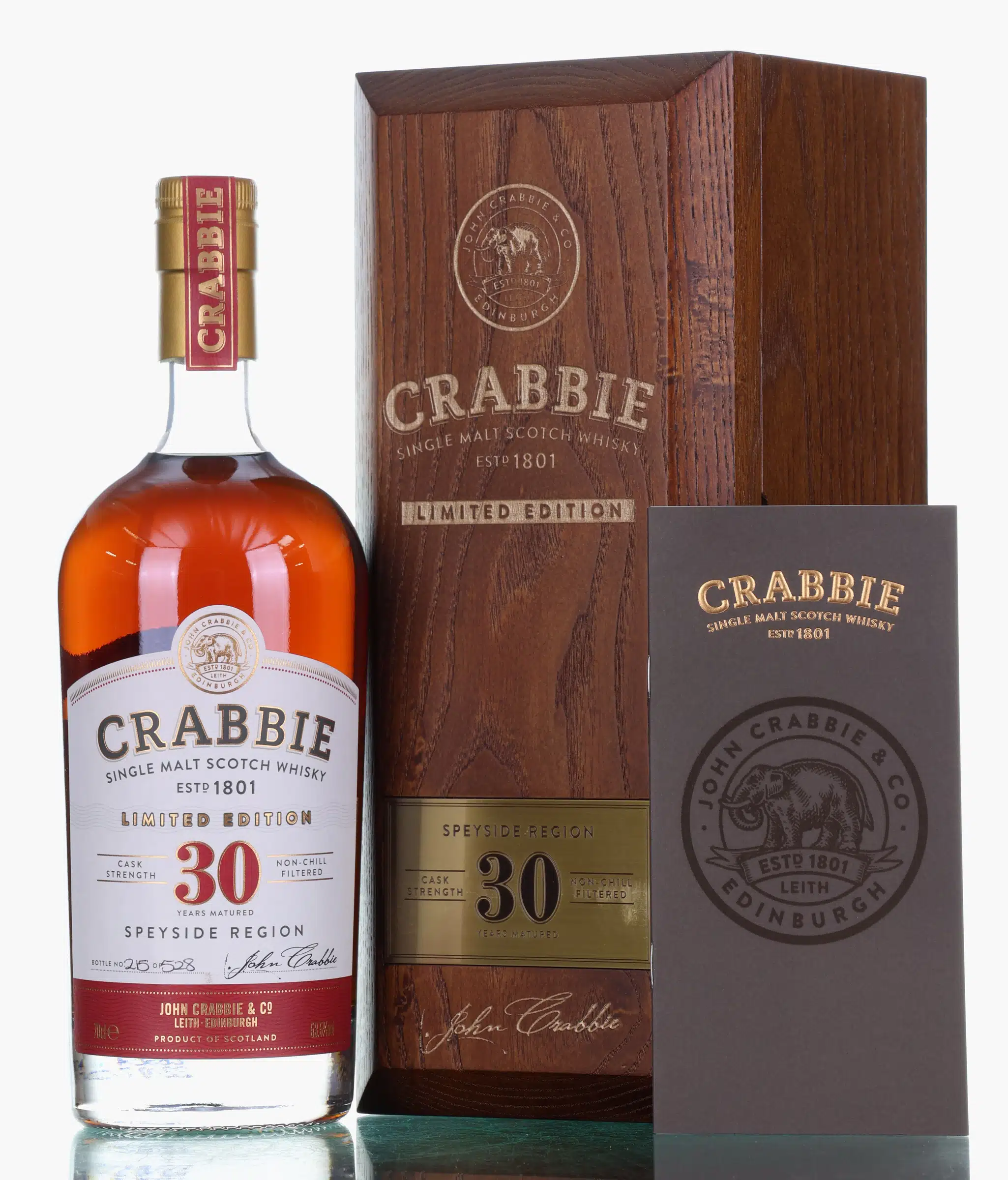 Macallan Cask Strength 30 Year Old, Sherry Cask, John Crabbie, 53.5% whisky bottle