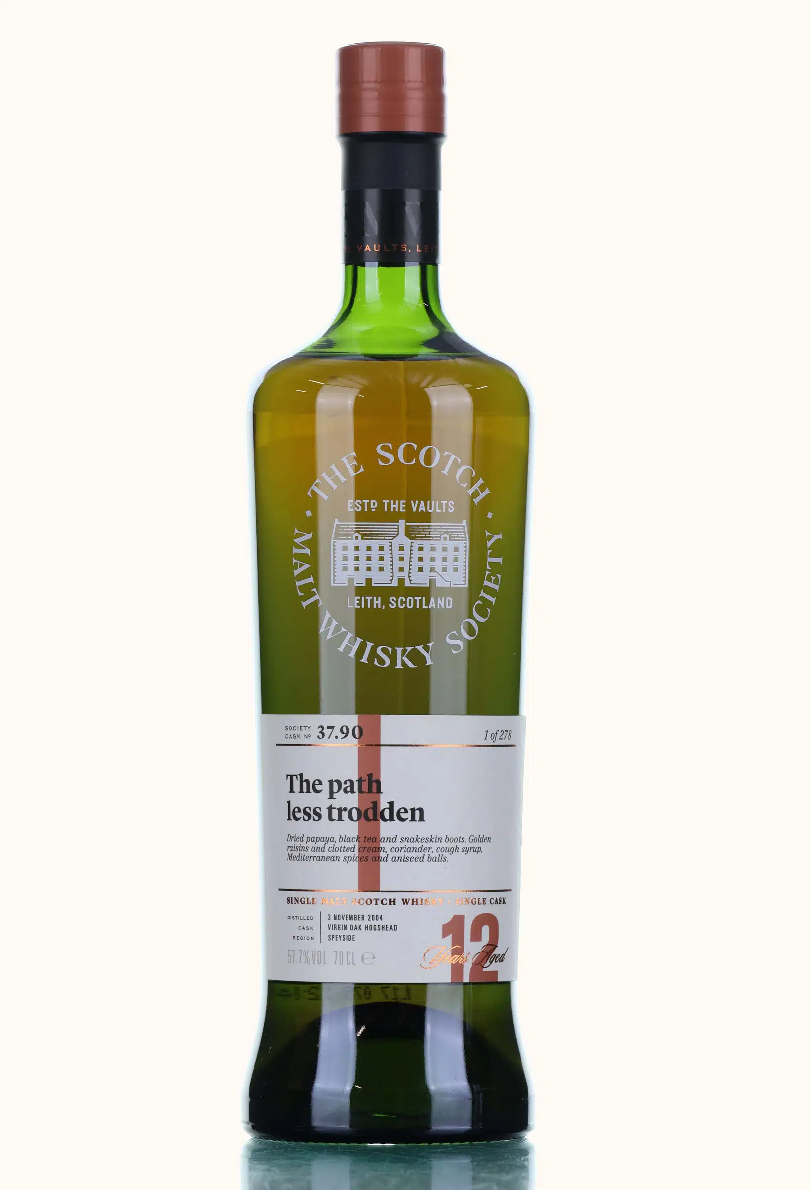 Cragganmore The Path Less Trodden 12 Year Old, Virgin Oak Cask, Cask #37.90, 2004, The Scotch Malt Whisky Society, 57.7% whisky bottle