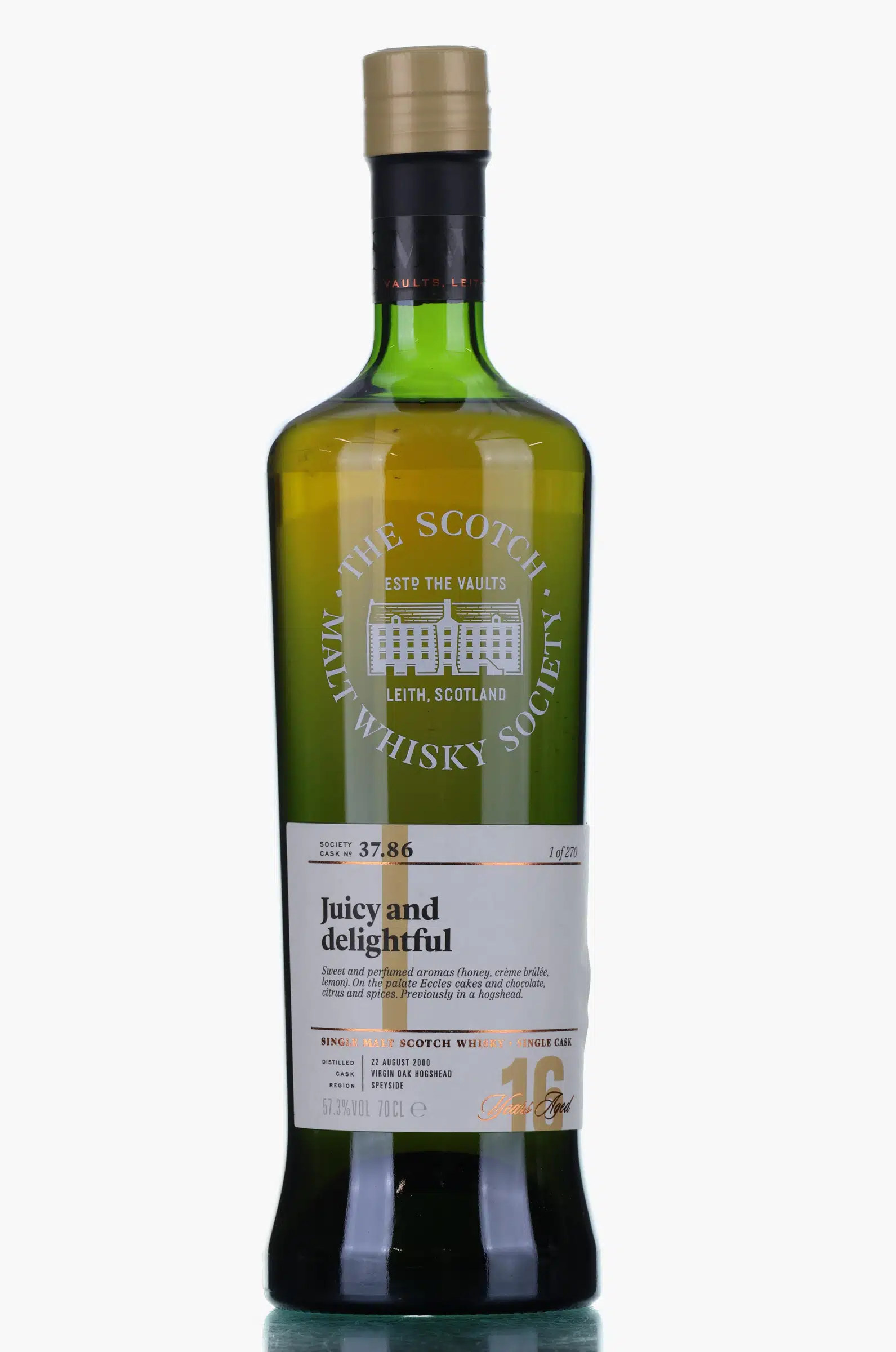 Cragganmore Juicy & Delightful 16 Year Old, Virgin Oak Cask, Cask #37.86, 2000, The Scotch Malt Whisky Society, 57.3%