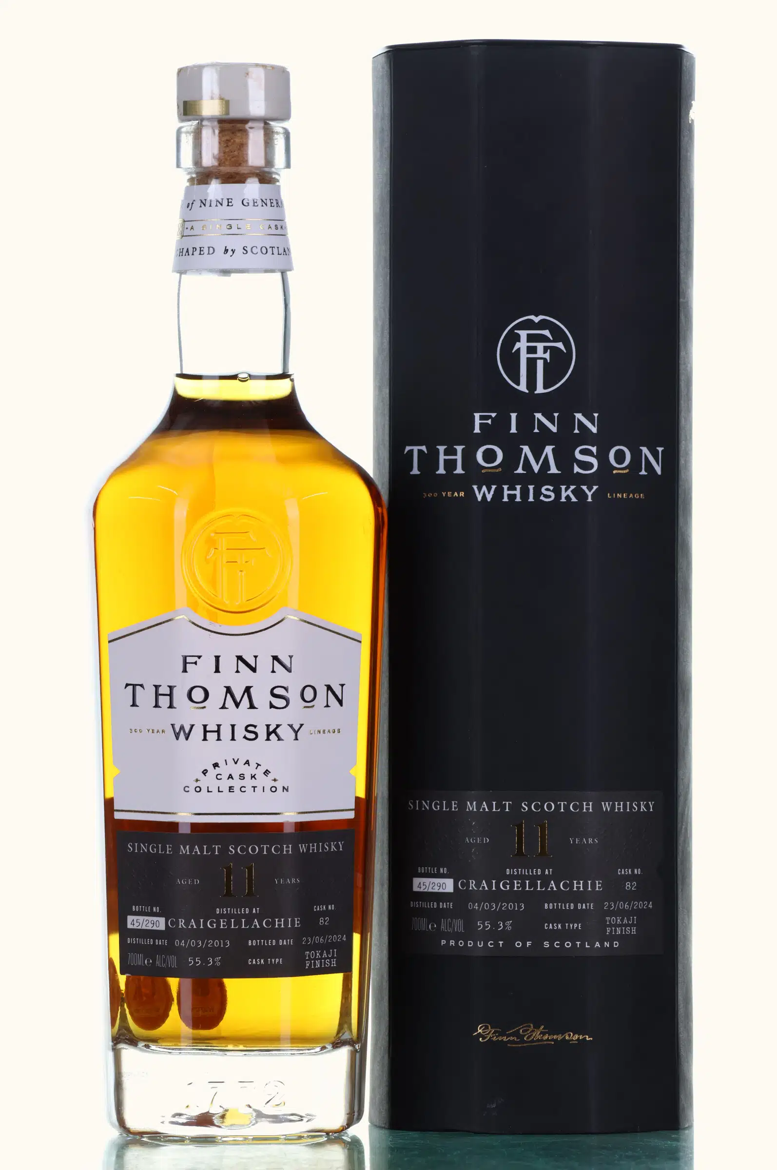 Craigellachie Private Cask Collection 11 Year Old, Tokaji Cask, Cask #82, 2013, Finn Thomson, 55.3% whisky bottle
