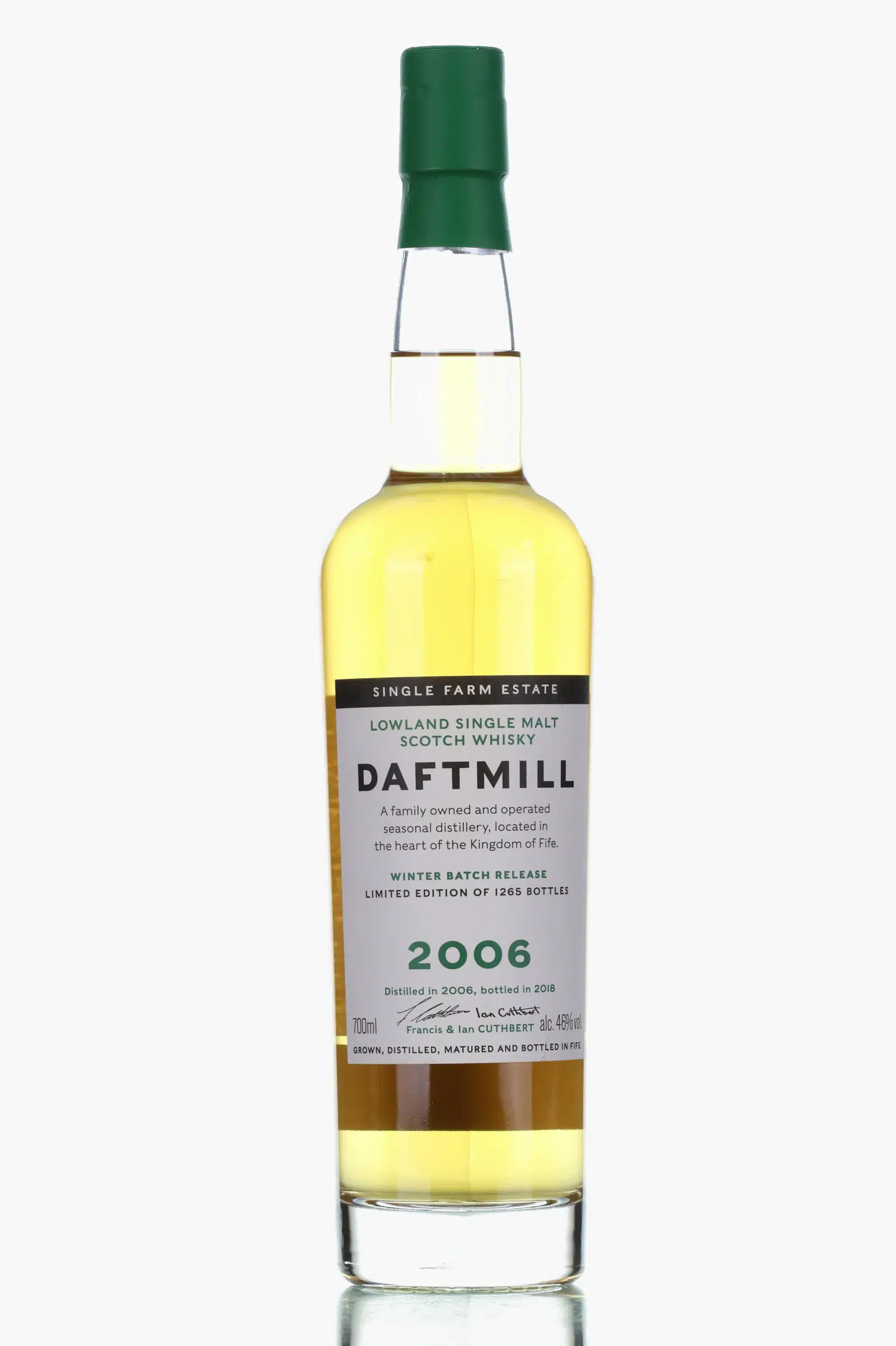 Daftmill Winter Batch Release Export Edition 12 Year Old, Bourbon Cask, 2018, 46% whisky bottle