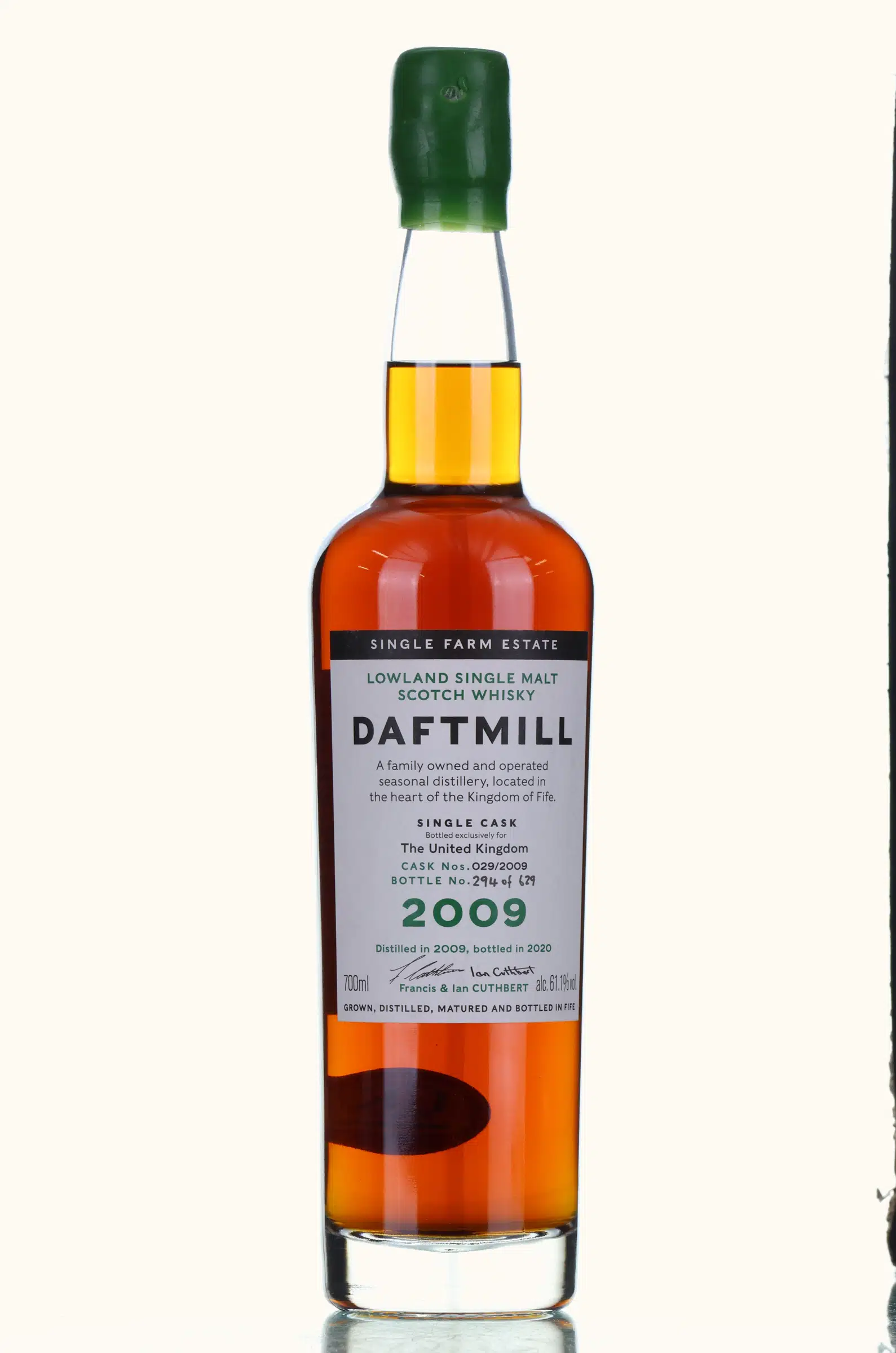 Daftmill Single Cask #29 UK Exclusive 11 Year Old, Oloroso Sherry Cask, Cask #29, 2020, 61.1% whisky bottle