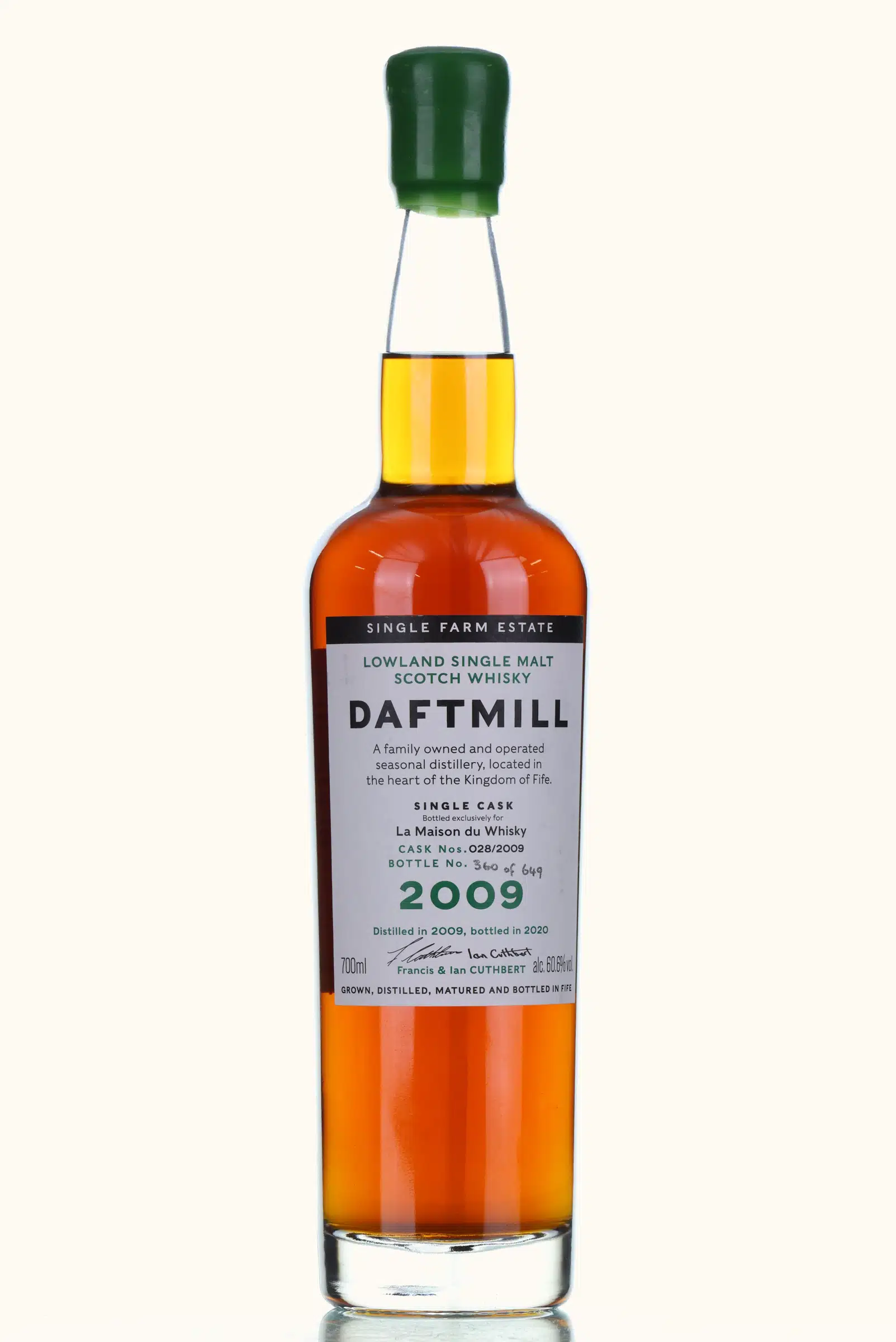 Daftmill La Maison du Whisky Exclusive 11 Year Old, Oloroso Sherry Cask, Cask #028, 2020, 60.6% whisky bottle