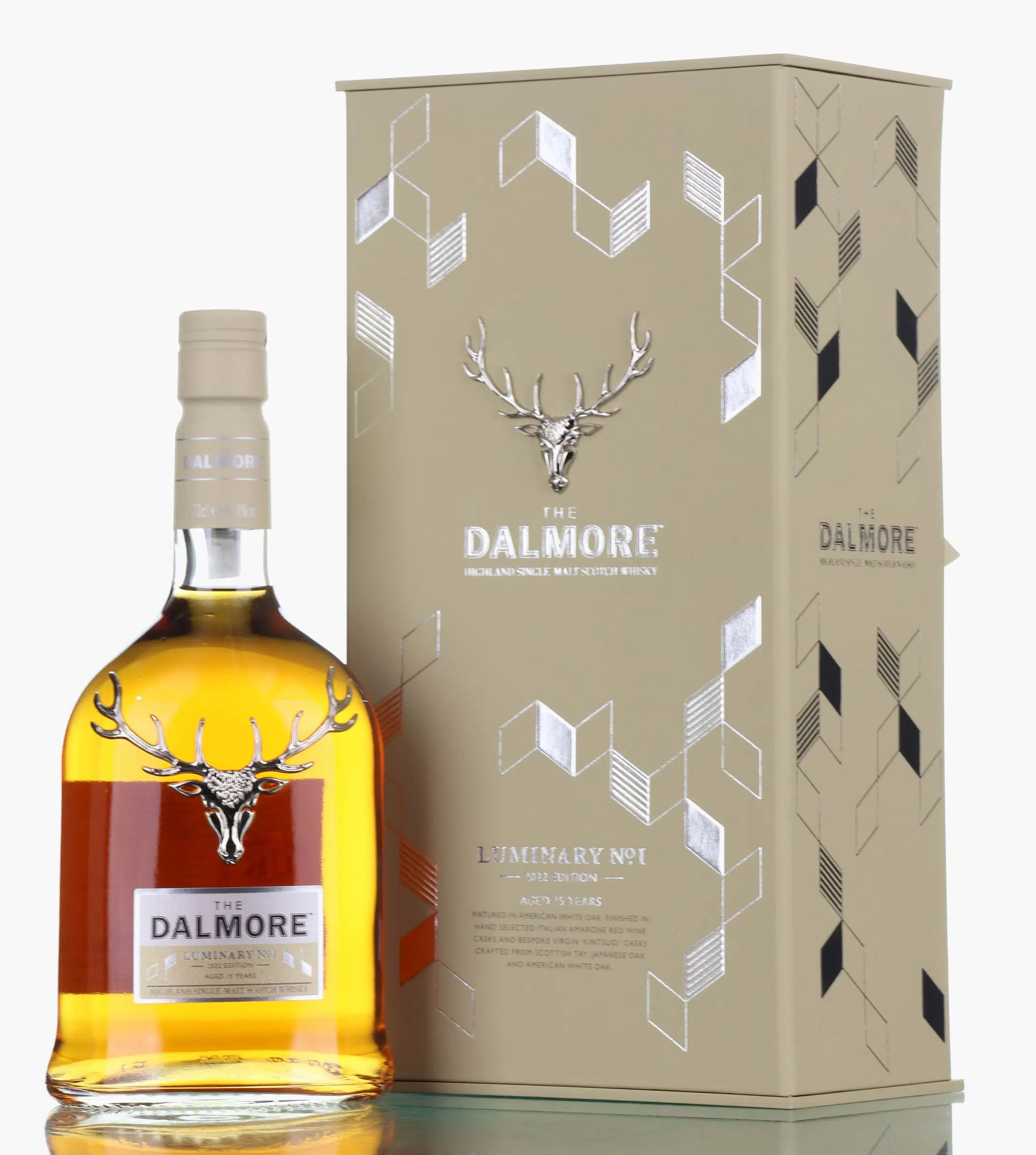 Dalmore Luminary No. 1 2022 Edition 15 Year Old, American white oak ex-bourbon, Italian Amarone red-wine, bespoke virgin Kintsugi Cask, 2022, 46.8% whisky bottle