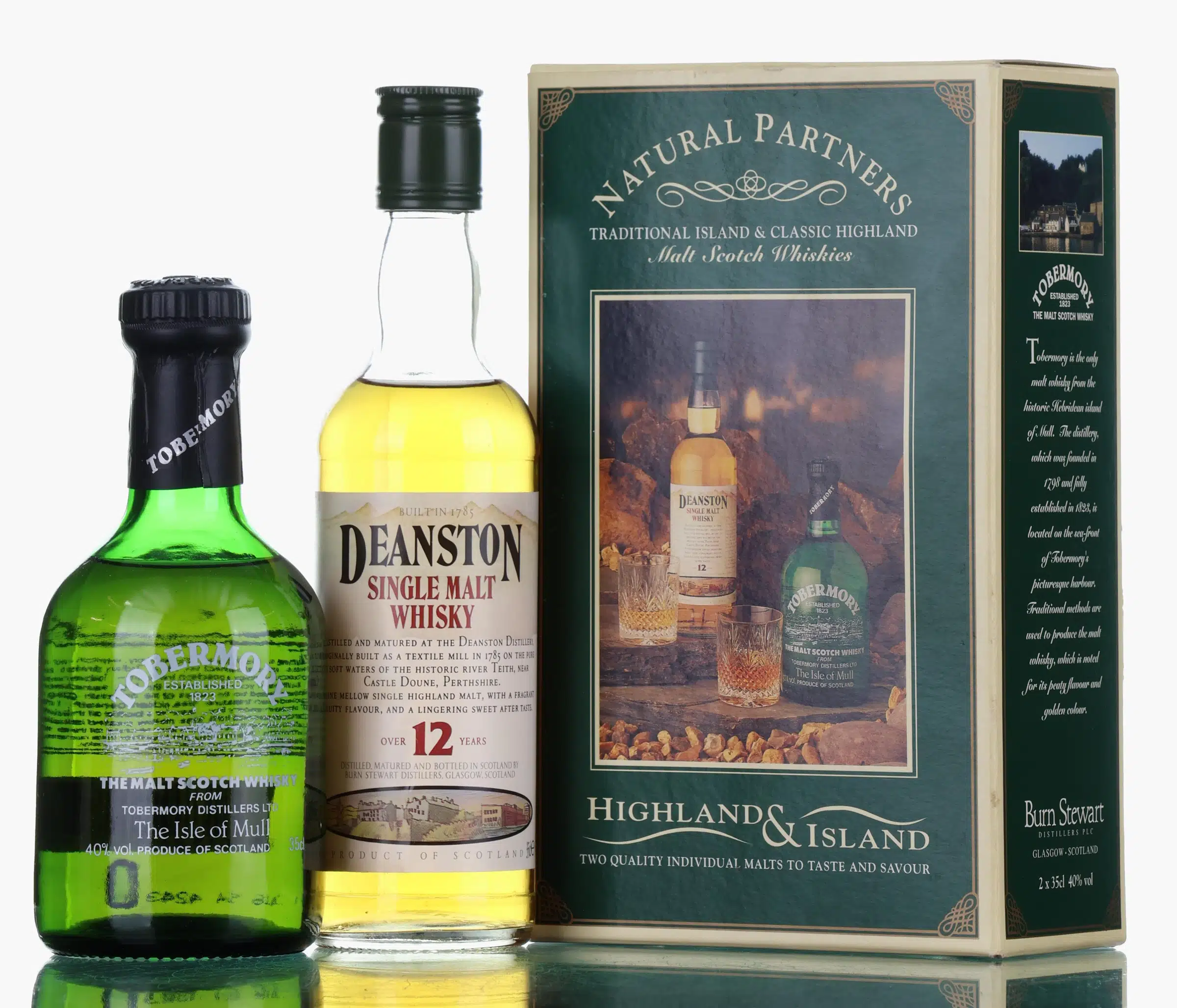 Deanston 12 Year Old & Tobermory Natural Partners, 40%