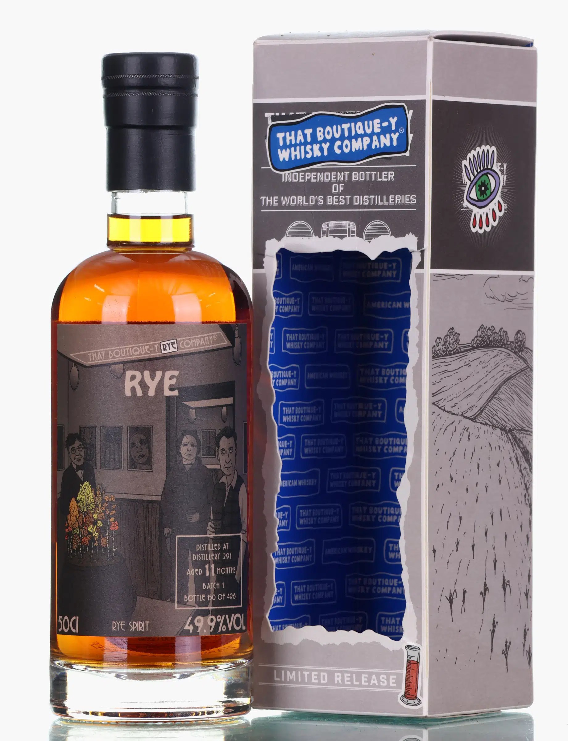 Distillery 291 Rye Spirit 0 Year Old, Batch No. 1, That Boutique-Y Rye Company, 49.9%