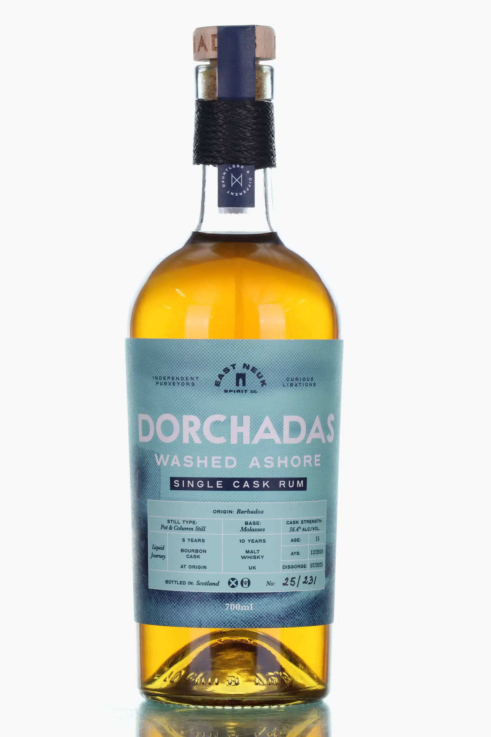 Dorchadas Washed Ashore 15 Year Old, Bourbon & Malt Whisky Cask, Cask #25/221, 2010, East Neuk Spirit Company, 56.4%