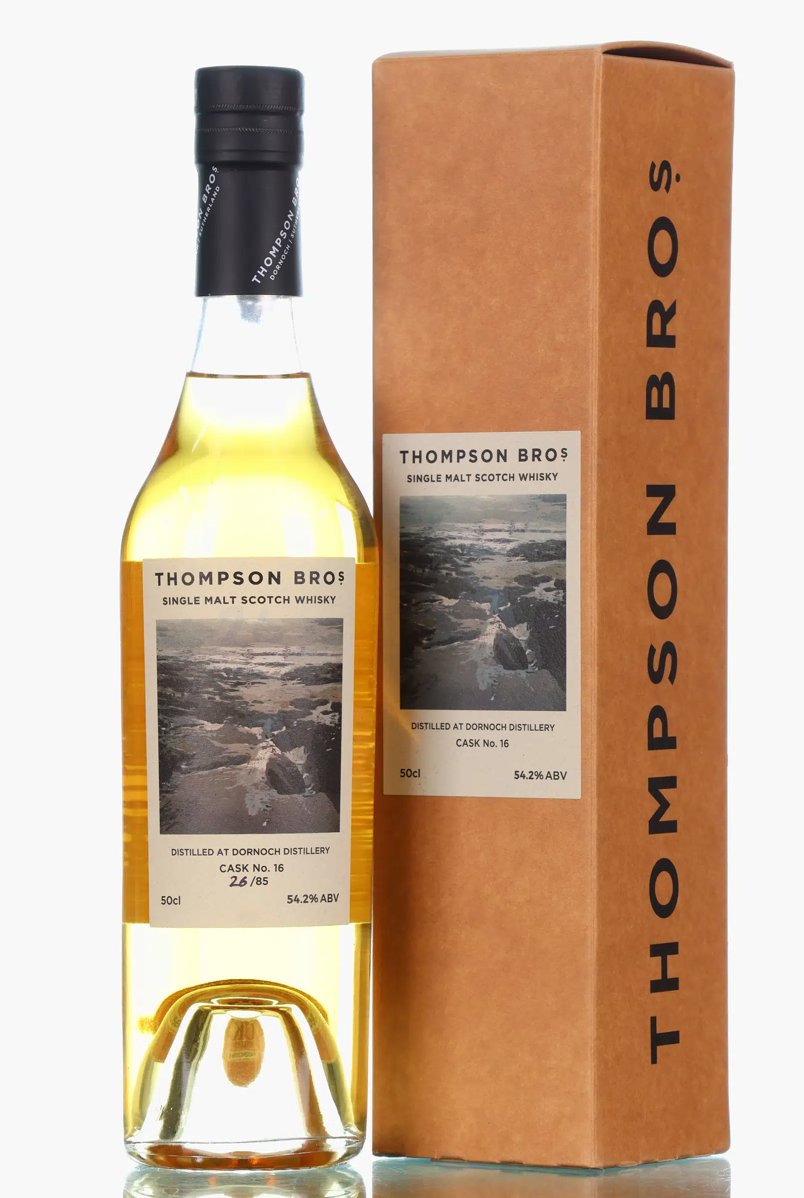 Dornoch 2017 Thompson Bros 4 Year Old, Bourbon Cask, Cask #16, 2017, Thompson Bros, 54.2% whisky bottle
