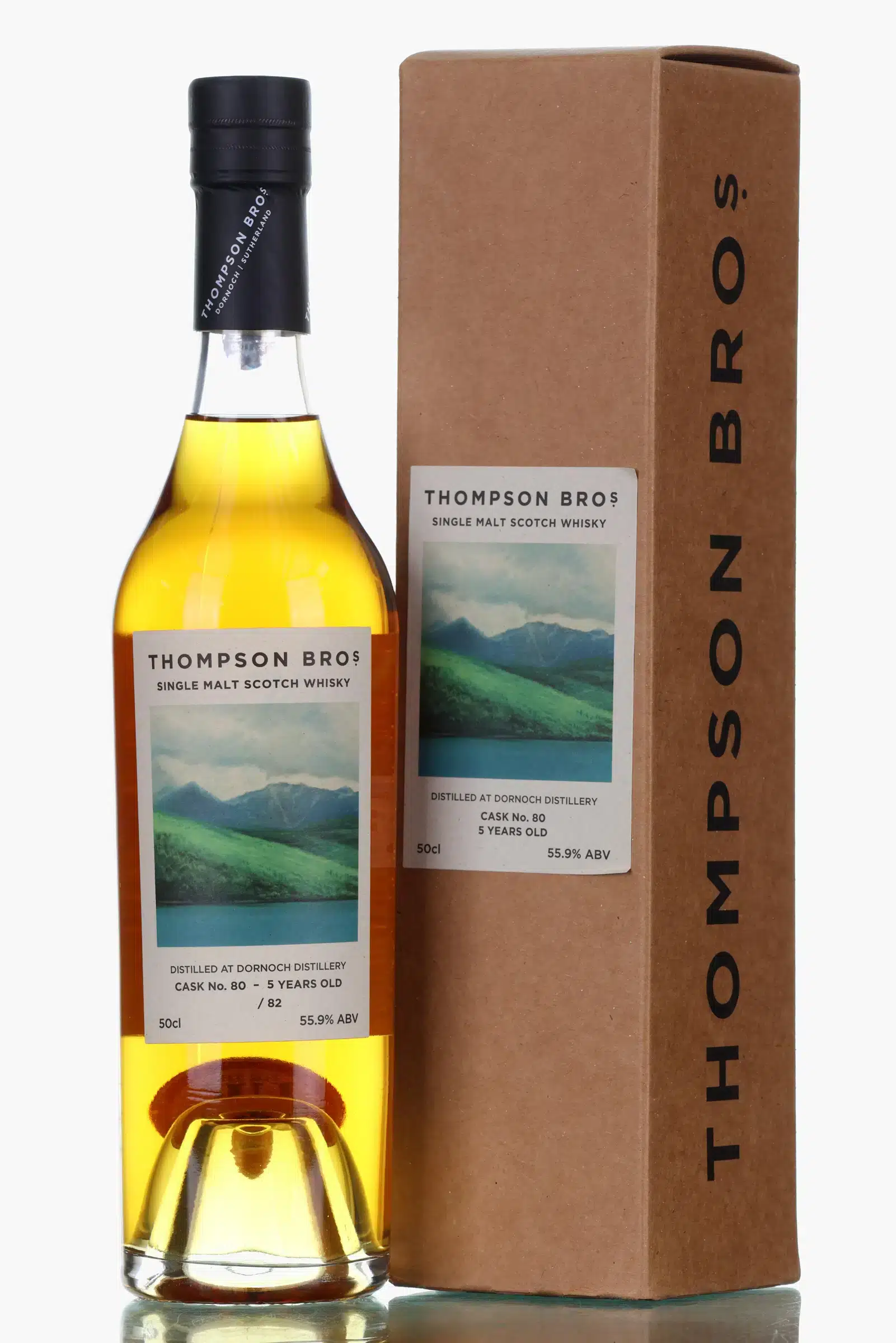 Dornoch 5 Year Old, Bourbon Cask, Cask #80, 2018, 55.9% whisky bottle