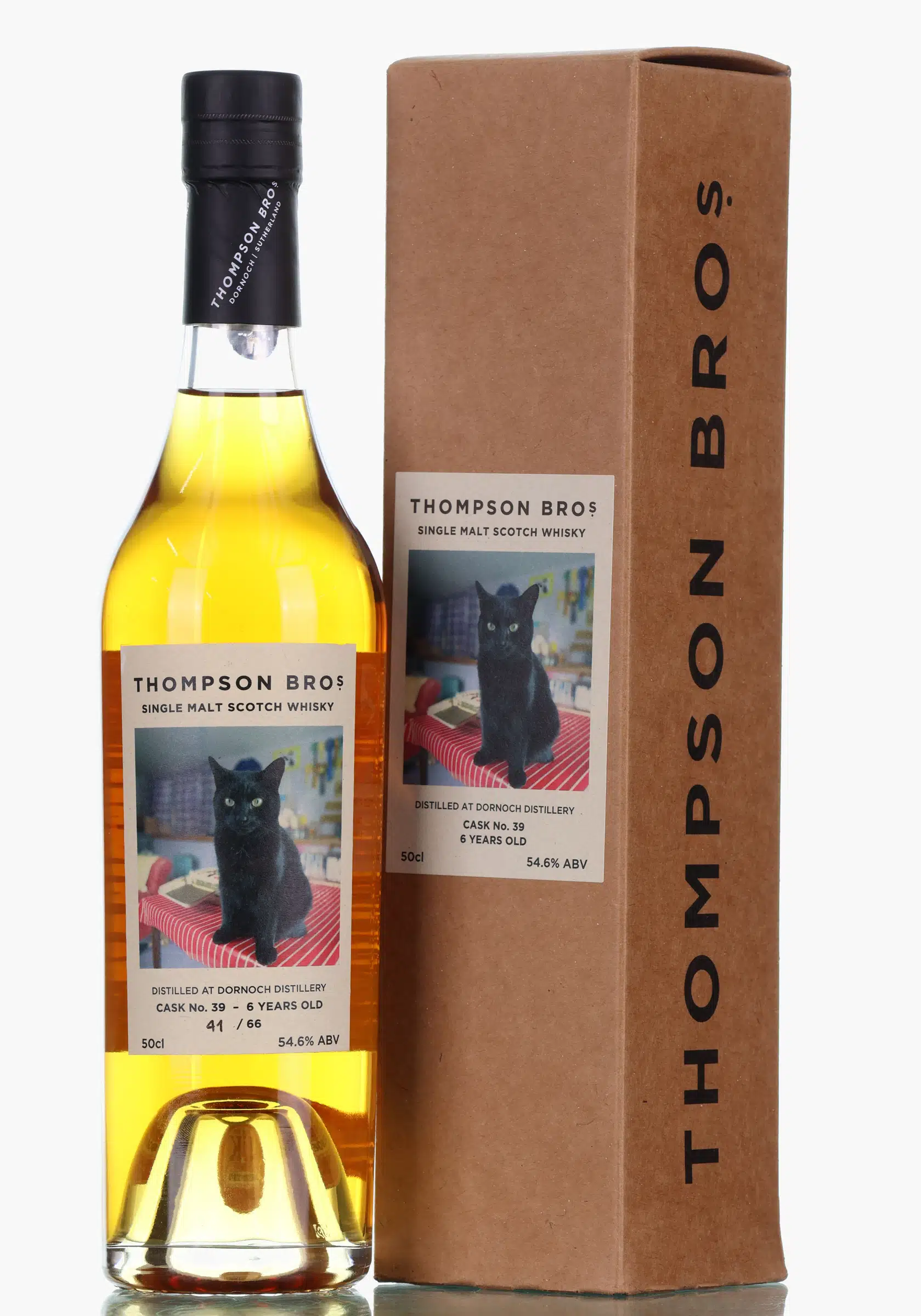Dornoch 6 Year Old, Cask #39, 2017, Thompson Bros, 54.6% whisky bottle