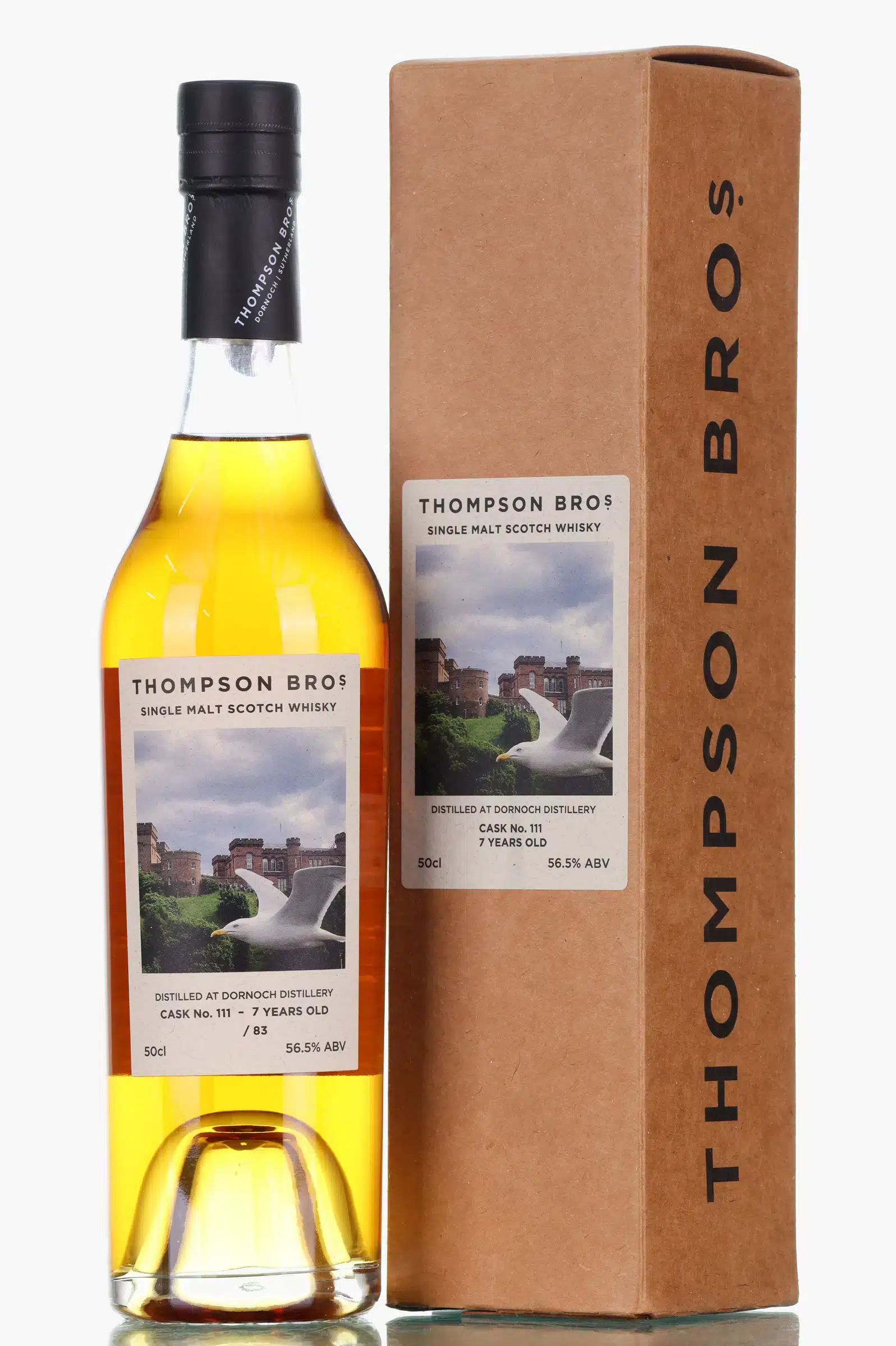 Thompson Bros Dornoch 7 Year Old, Cask #111, 2025, 56.5% whisky bottle