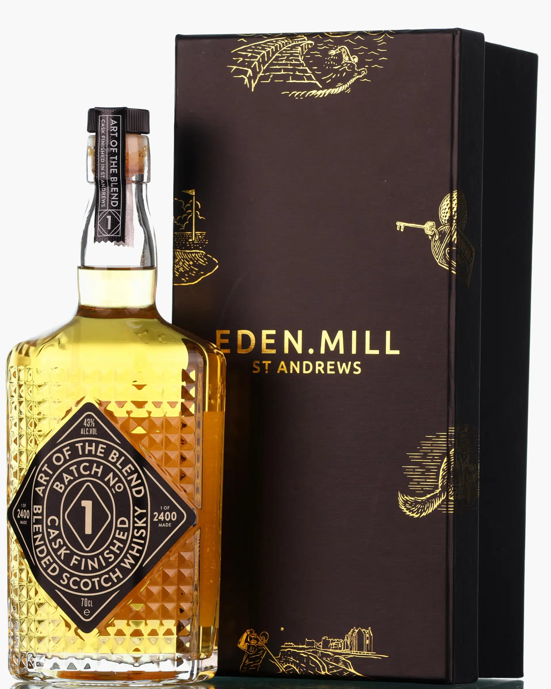 Eden Mill Cask Finished Art Of The Blend Batch No. 1, Virgin American Oak & Ex-Bourbon Cask, 43% whisky bottle