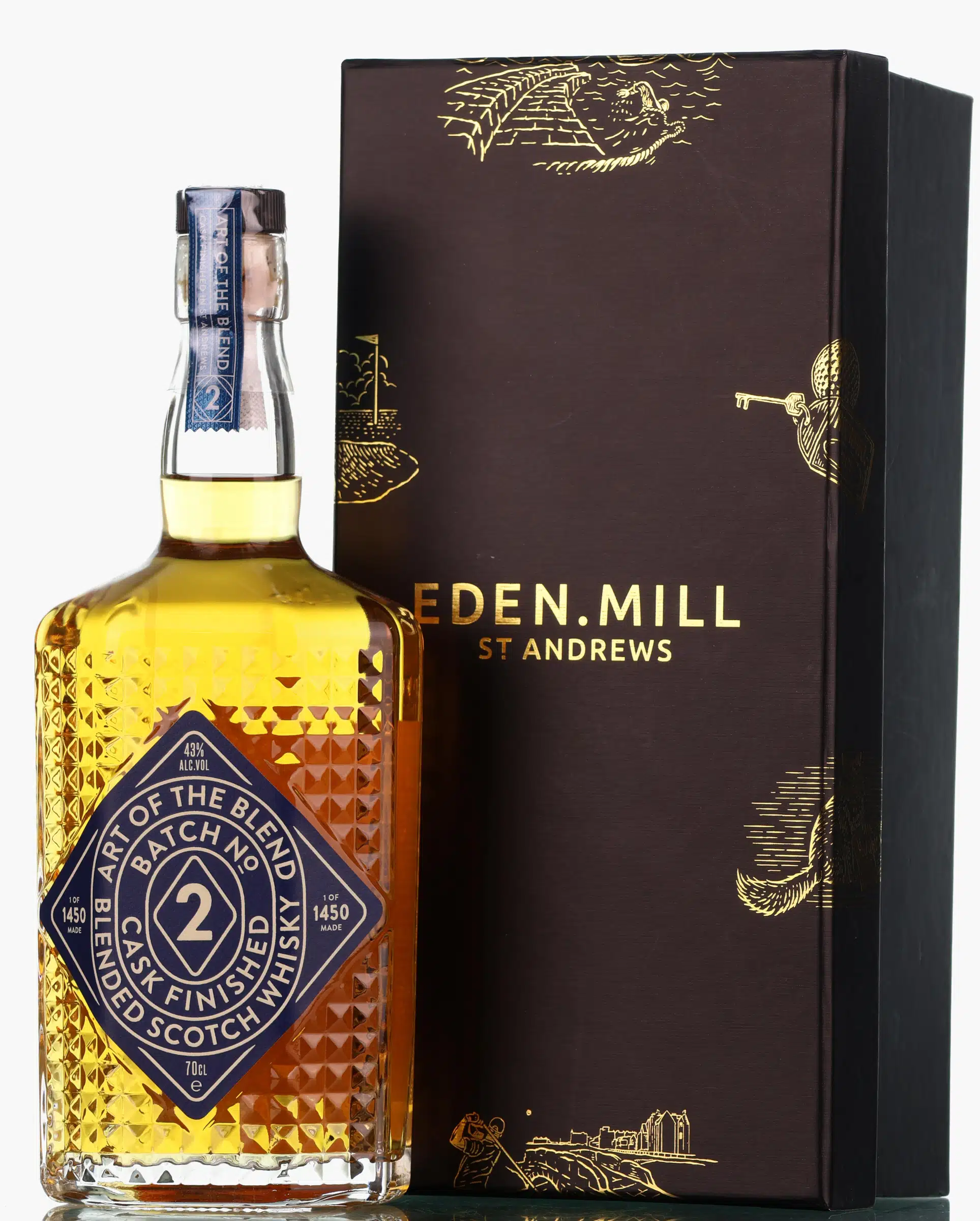 Eden Mill Art of the Blend, Virgin French Oak Octave & First Fill Bourbon & Islay Whisky Cask, Batch No. 2, 2017, 43% whisky bottle