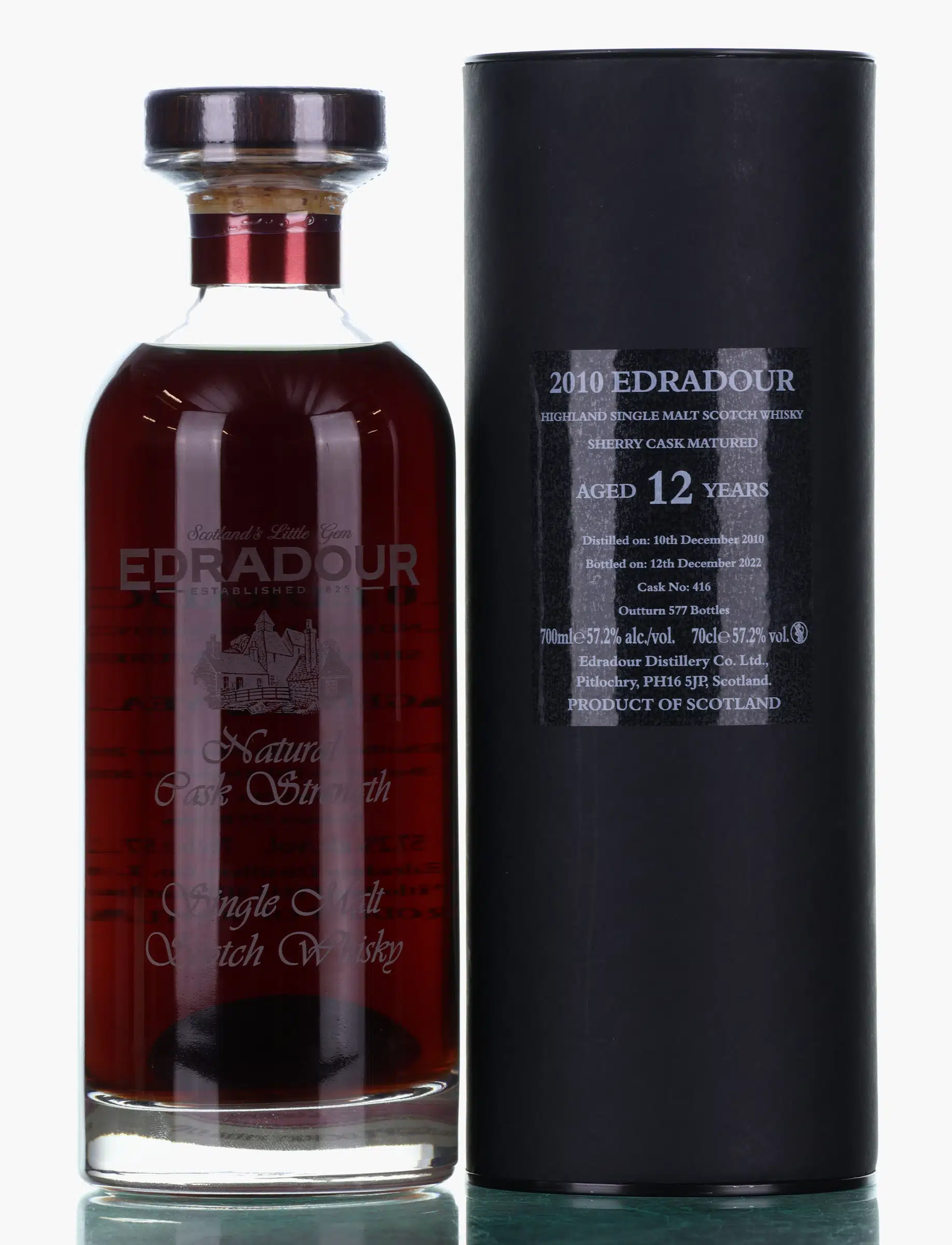 Edradour 12 Year Old, Sherry Cask, Cask #416, 2022, 57.2% whisky bottle