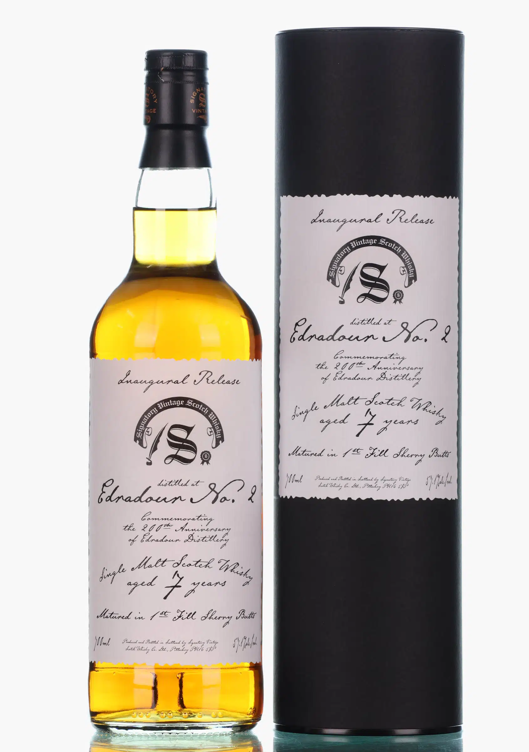 Edradour No. 2 Inaugural Release 7 Year Old, Oloroso Sherry Cask, 2025, 57.1% whisky bottle