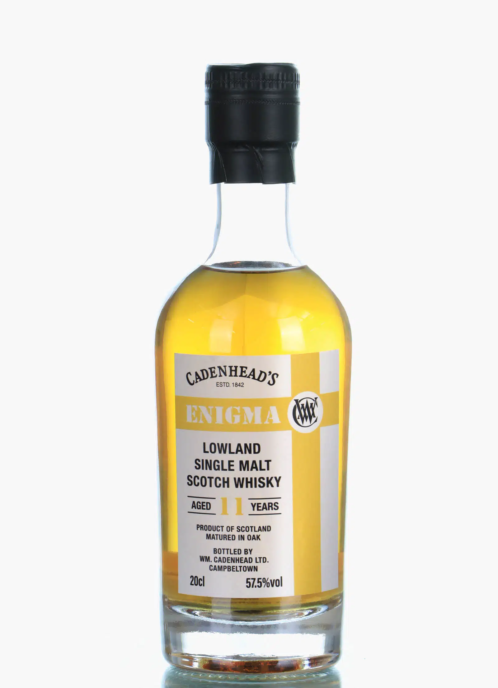 Enigma Lowland Single Malt 11 Year Old, Refill Oloroso Cask, Batch No. LOW.1.B, 2013, Cadenhead's, 57.5% whisky bottle