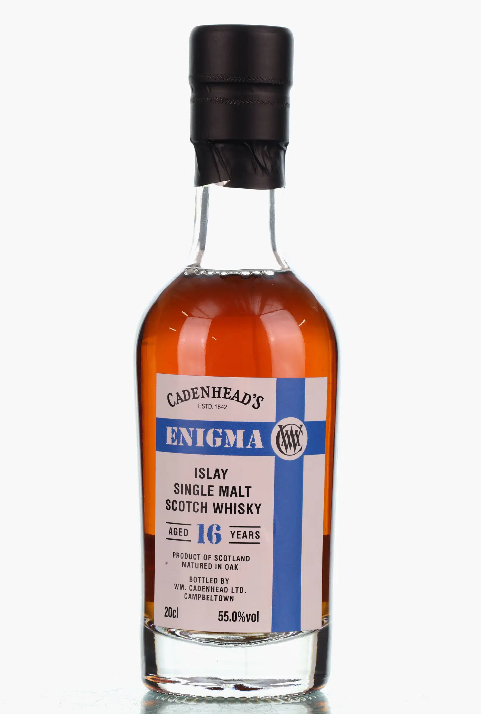 Enigma (Islay) 16 Year Old, American Hogshead & Oloroso Cask, 2007, Cadenhead's, 55% whisky bottle