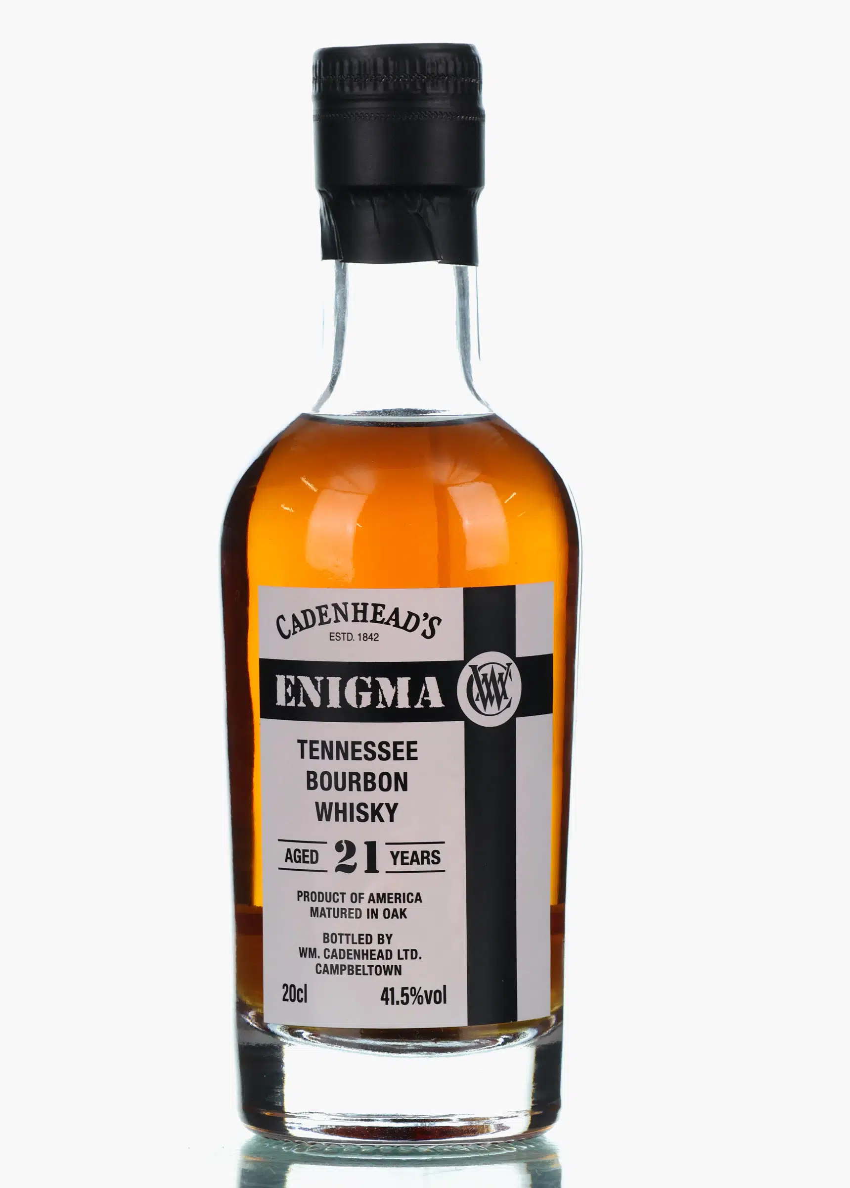 Enigma Tennessee Bourbon 21 Year Old, Oak Cask, 2003, Wm. Cadenhead's, 41.5% whisky bottle