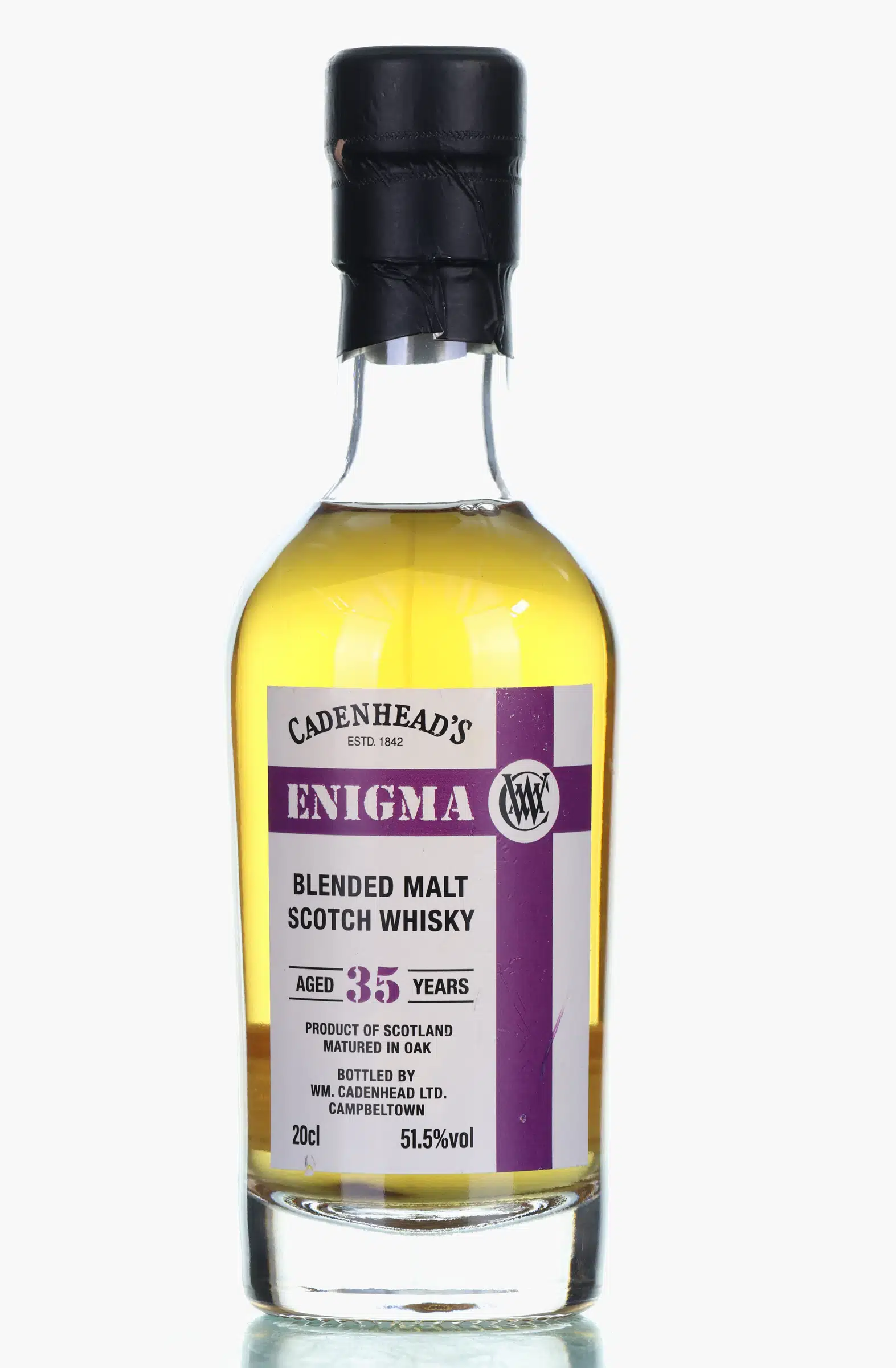 Cadenhead's 35 Year Old Blended Malt Enigma 20cl, Sherry Cask, 1989, Cadenhead's, 51.5% whisky bottle