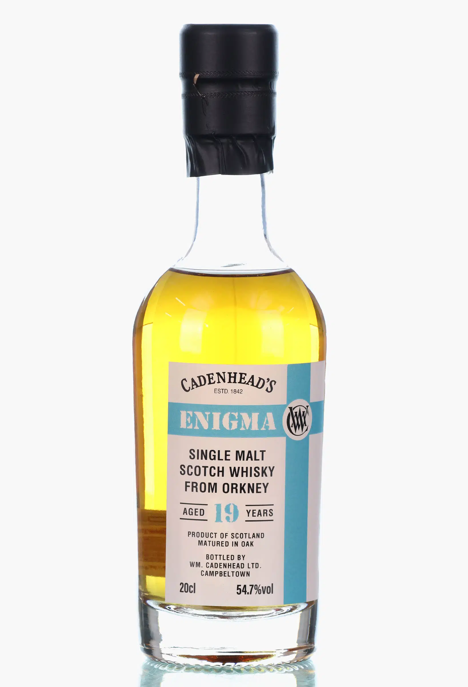 Orkney Enigma Island 19 Year Old, Fino Cask, 2005, Cadenhead's, 54.7% whisky bottle