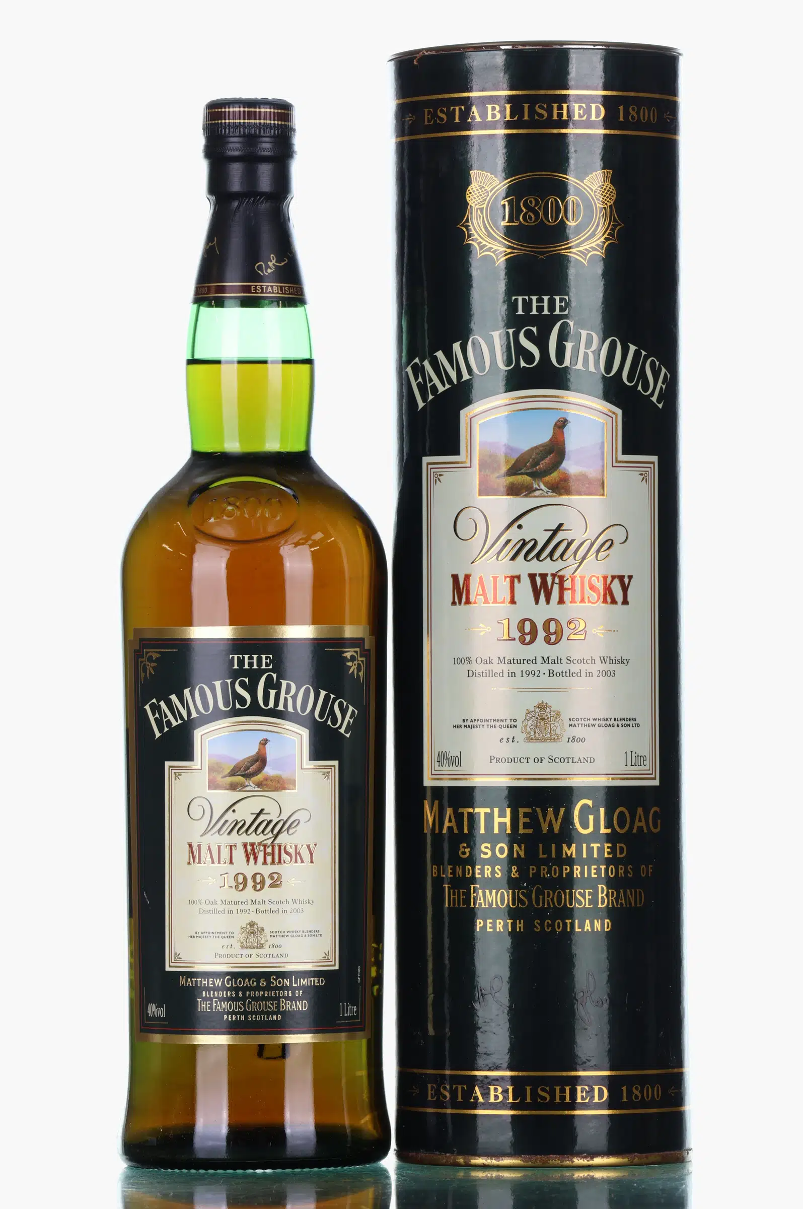 Famous Grouse Vintage Malt Whisky 11 Year Old, Oak Cask, 2003, 40% whisky bottle