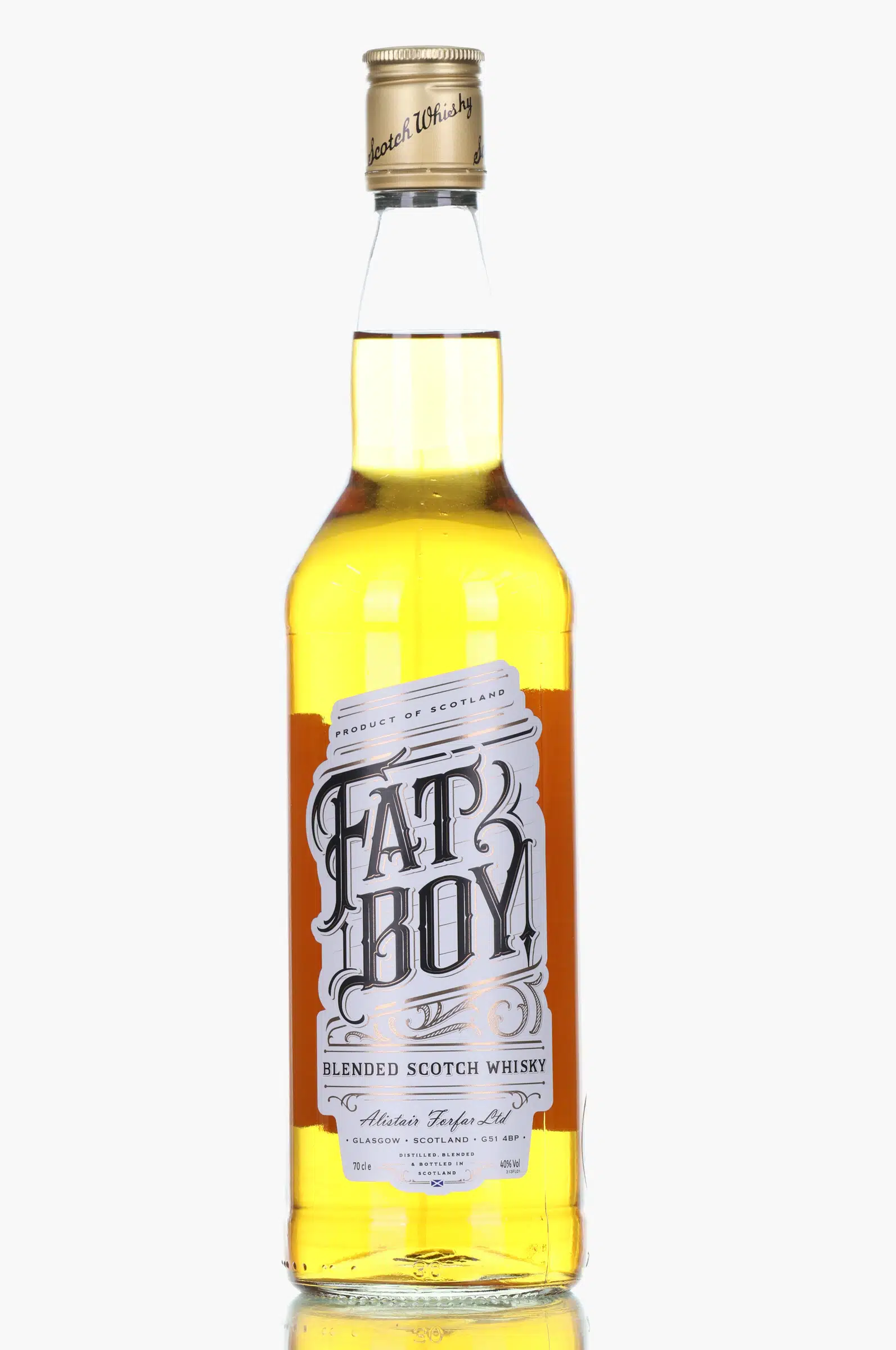 Fat Boy, Alistair Forfar Ltd, 40% whisky bottle