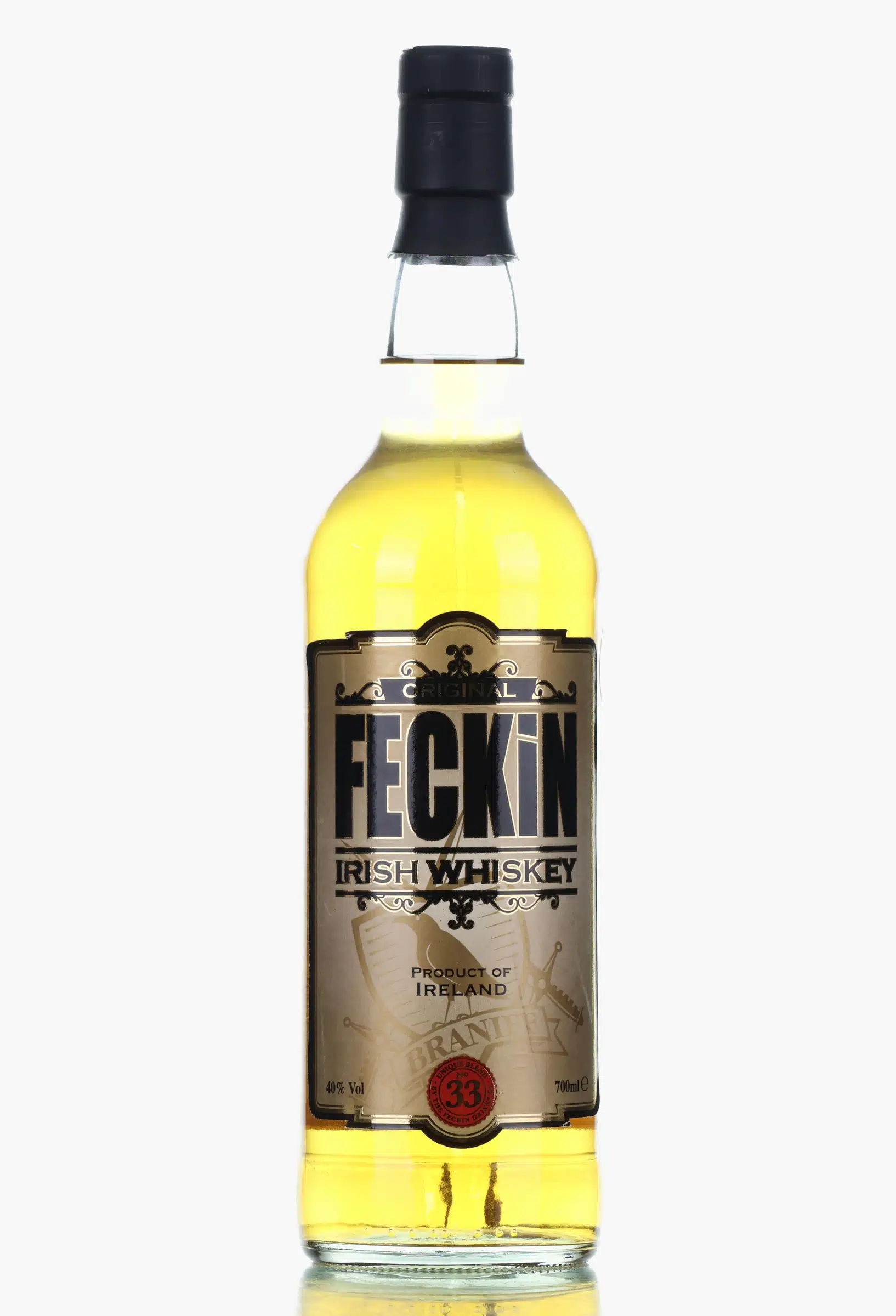 Feckin Original Irish Whiskey, Oak Cask, Batch No. 33, 40% whisky bottle